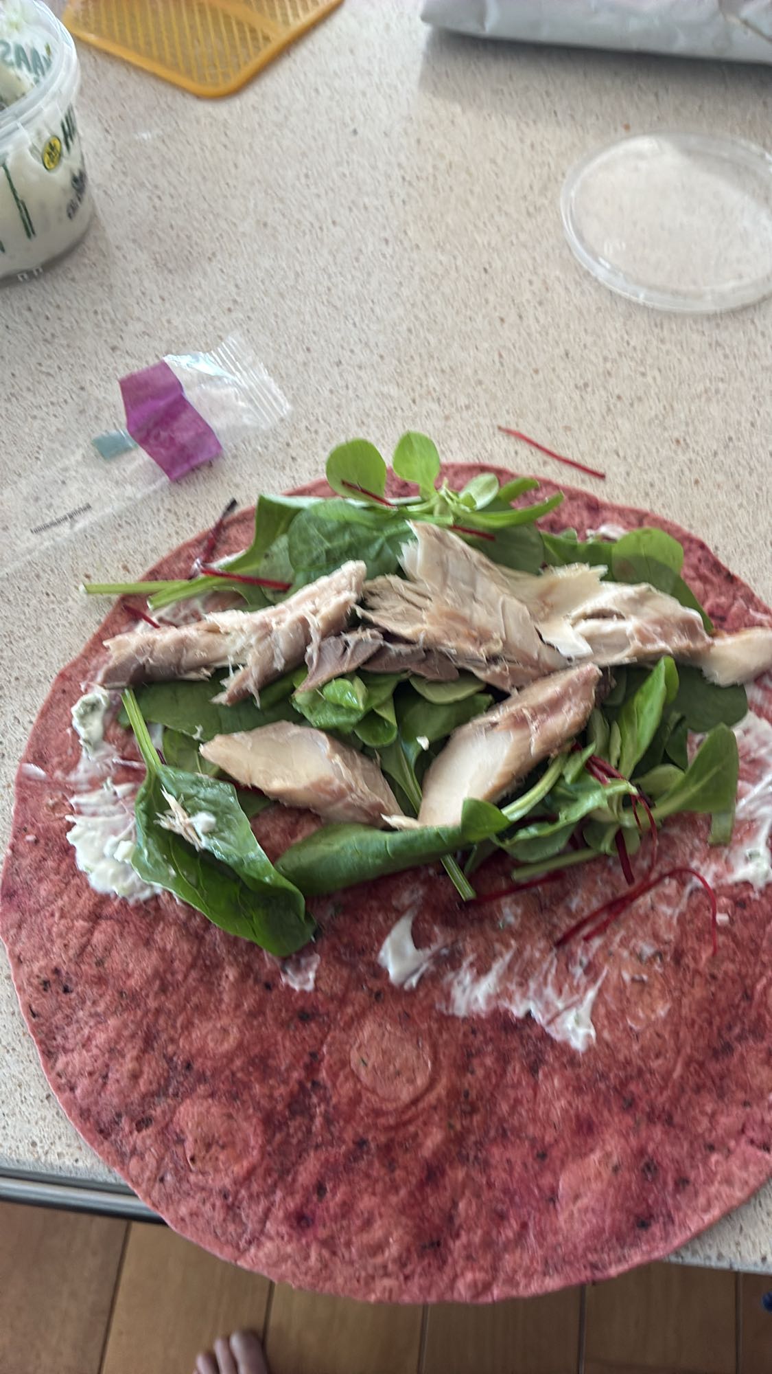 biet wrap met makreel