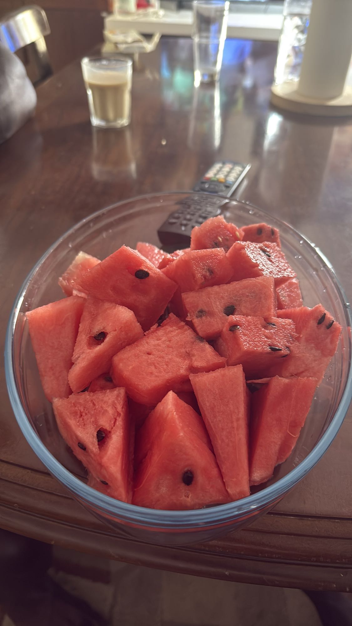 Sandía fresca en trozos