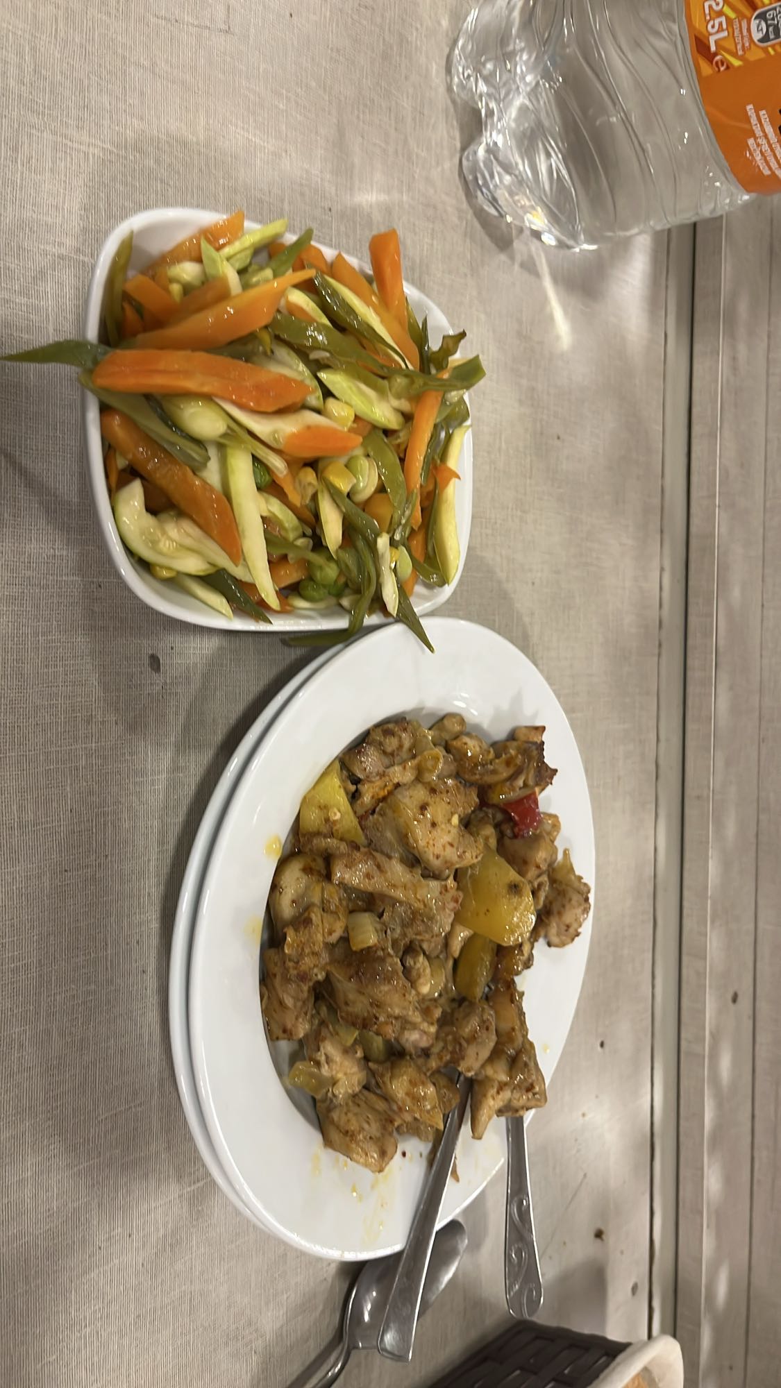 Ayam tumis & sayur rebus