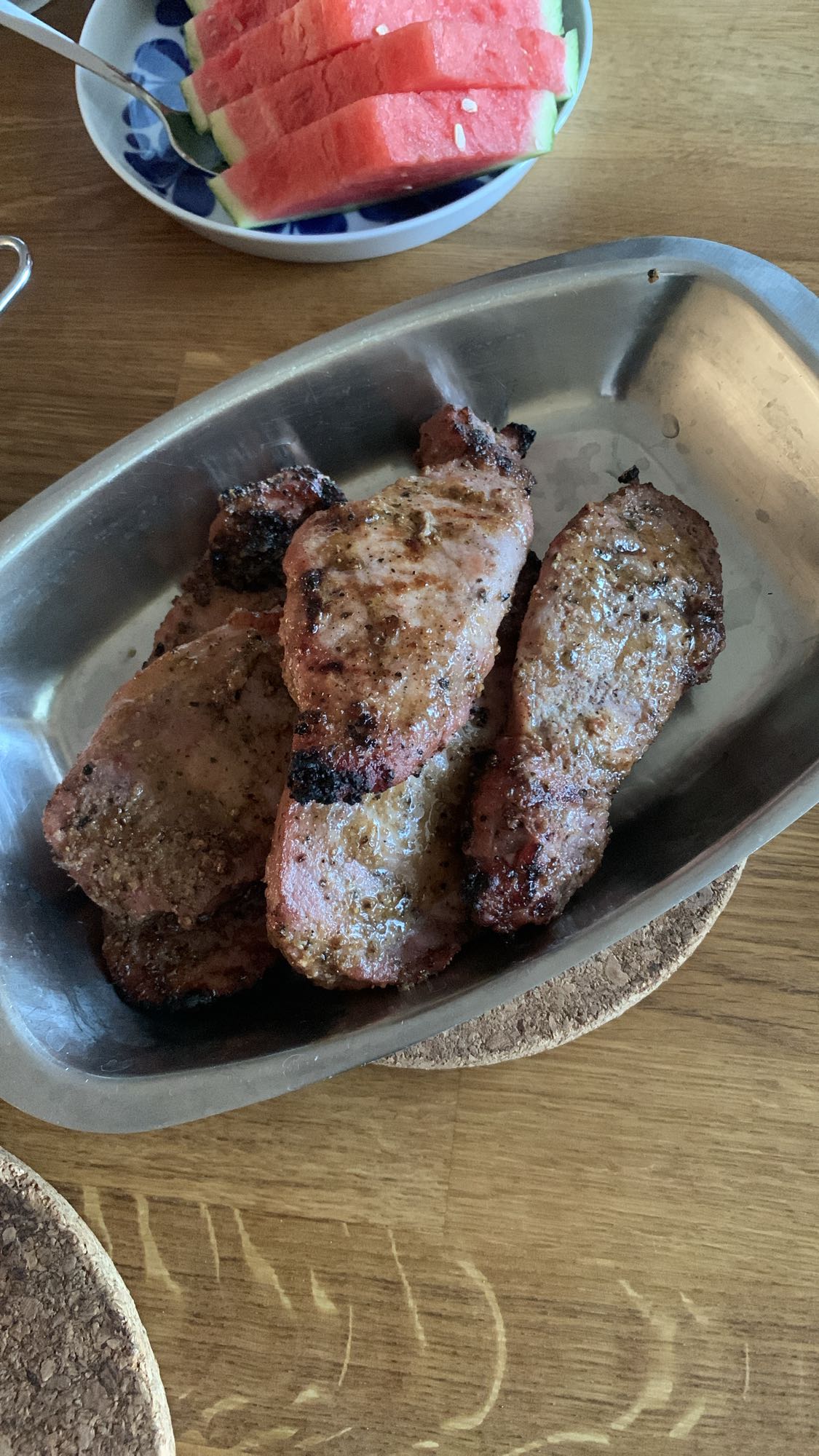 Grillad fläskkotlett & melon