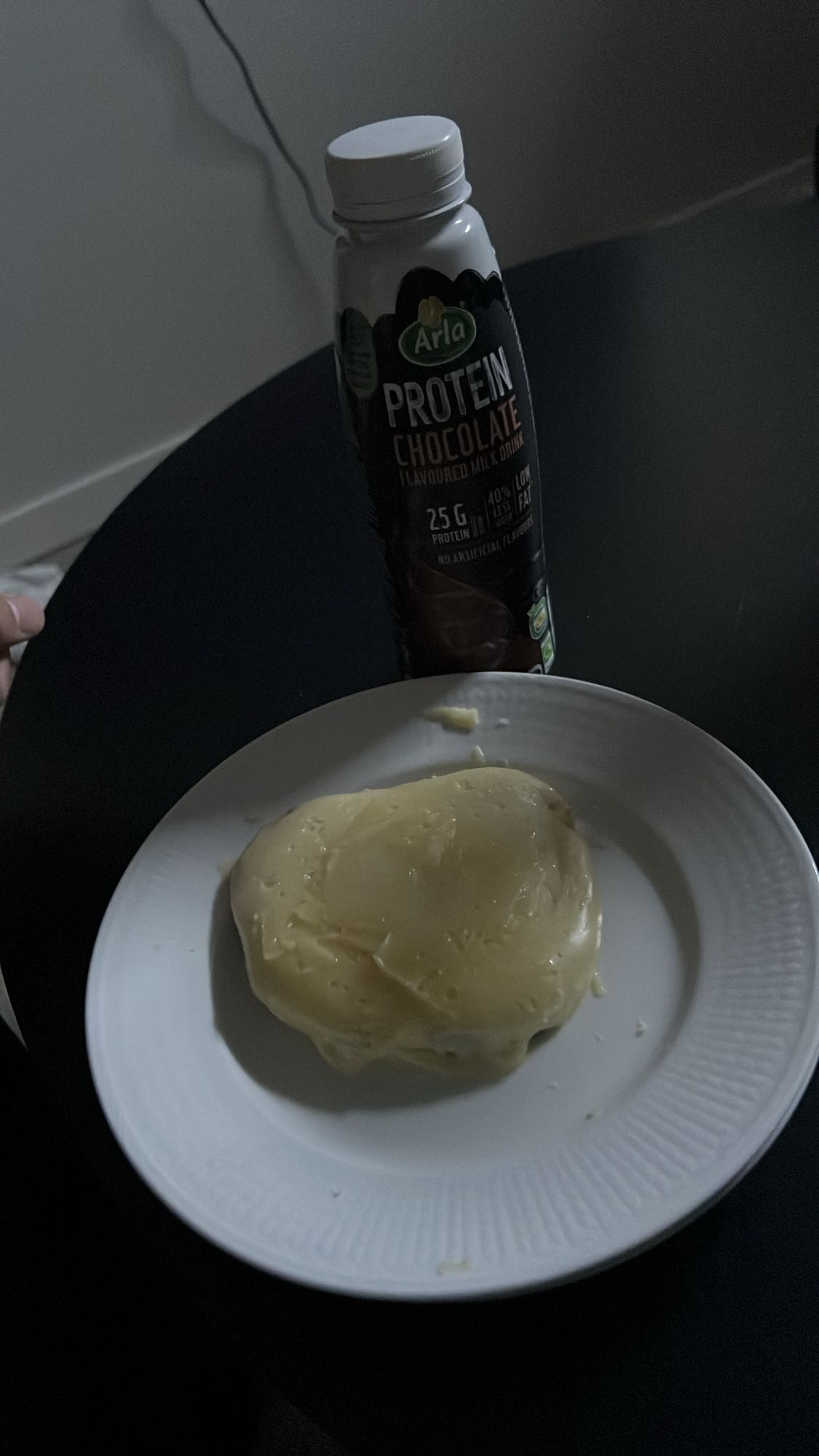 100g ost på mackan med proteindryck