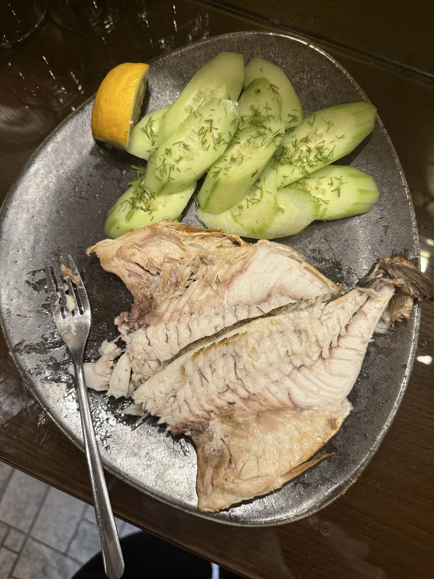 Grilled Fish with Cucumber
