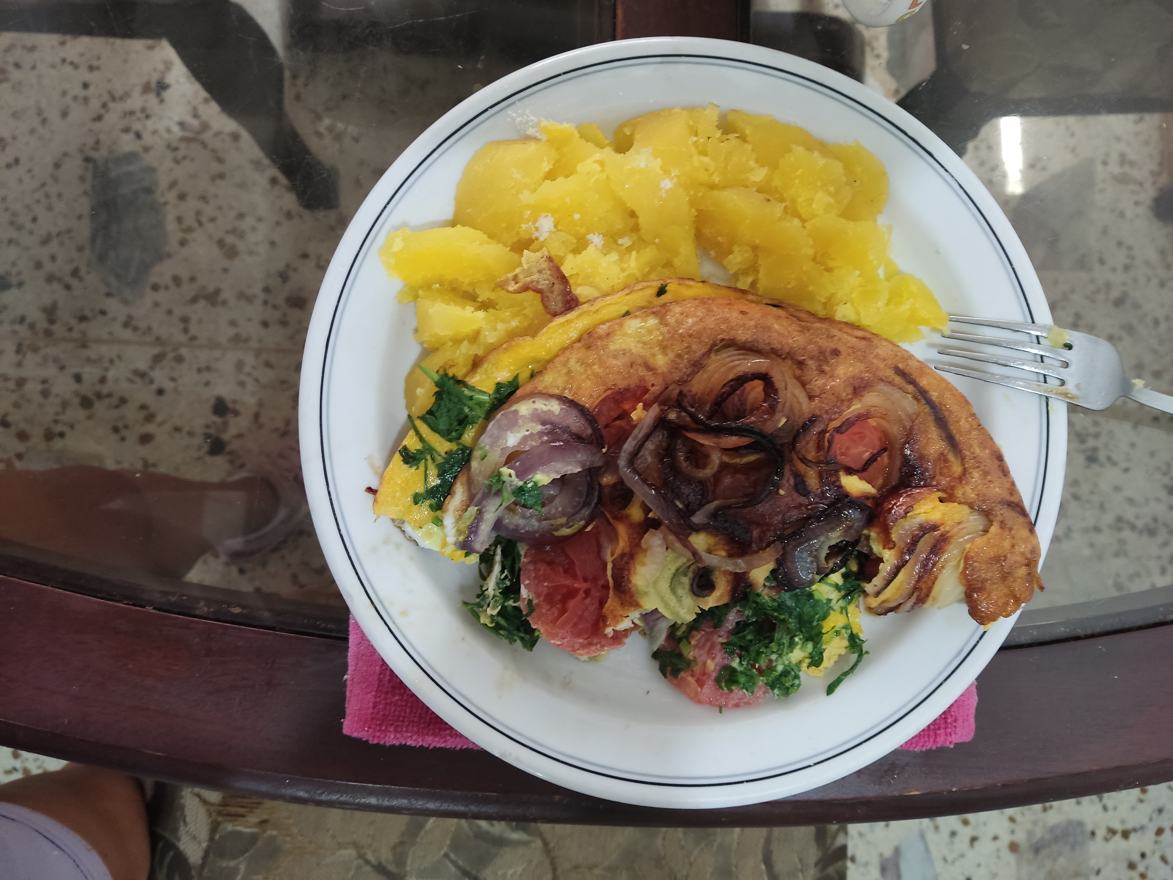 Tortilla con apio tubérculo