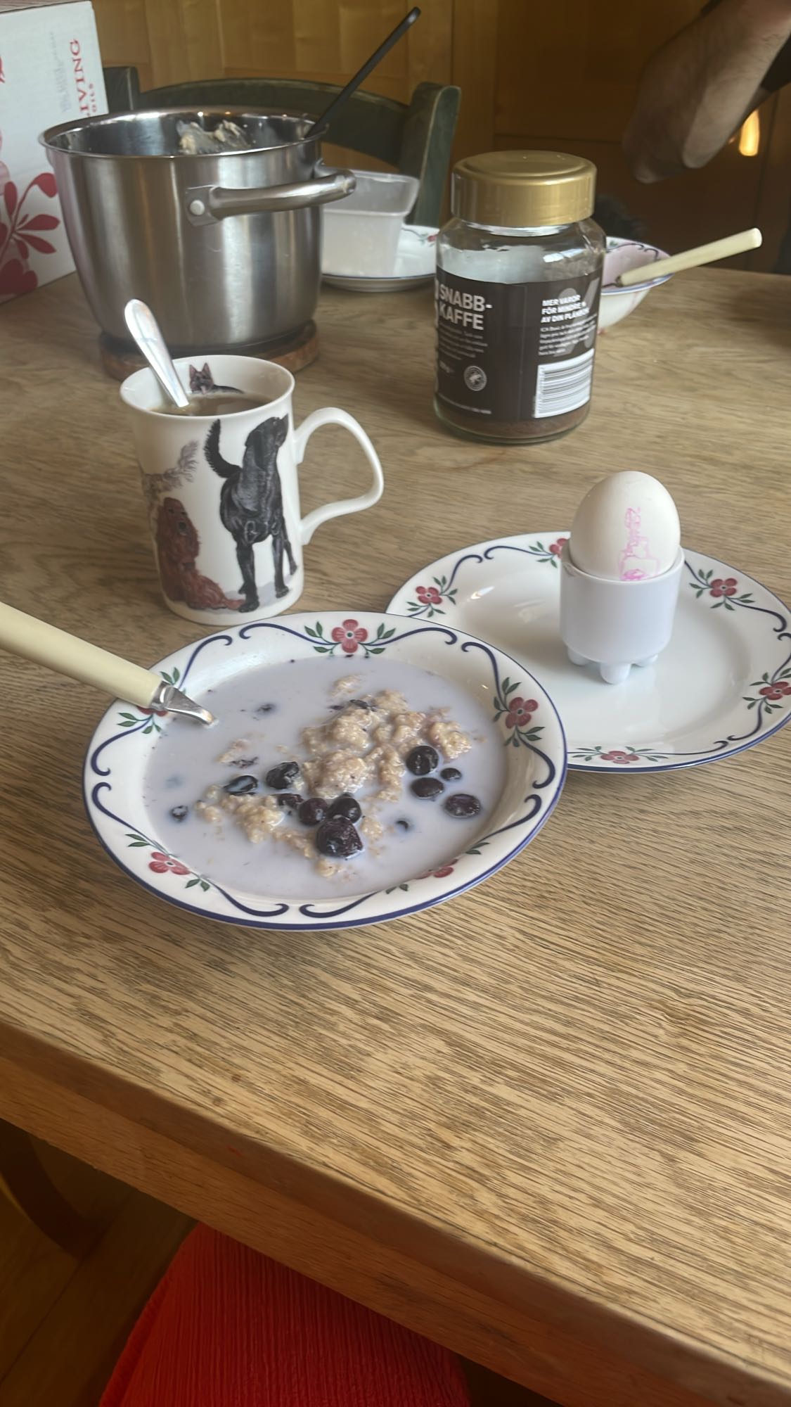 Havregrynsgröt med ägg