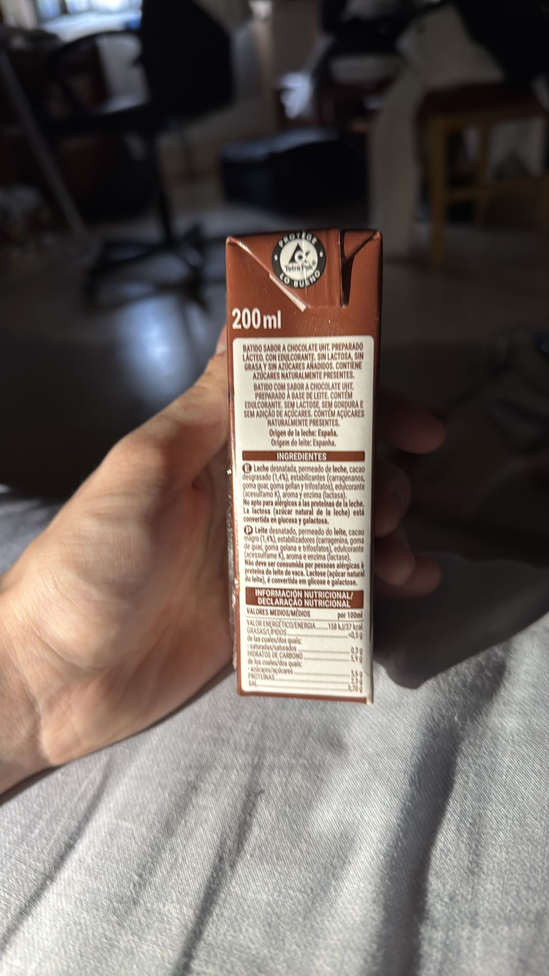 batido chocolate light