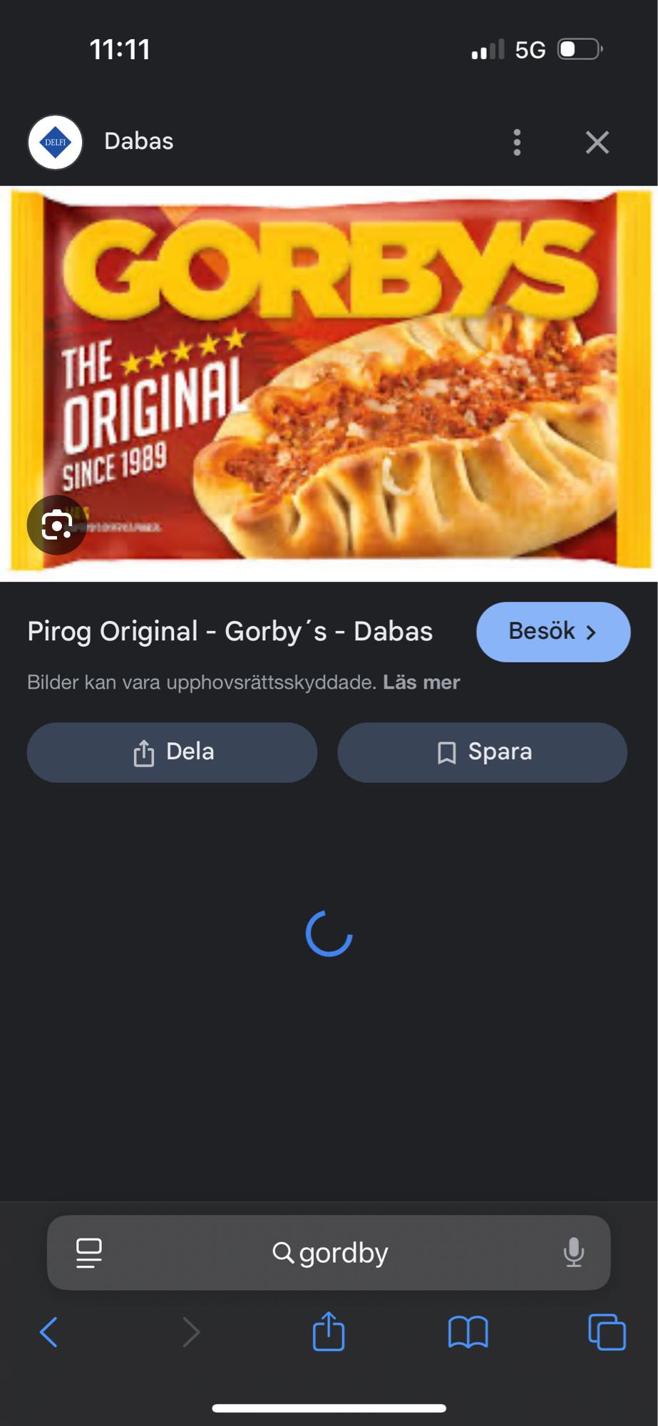 3st Gorbys piroger med vitlökssås