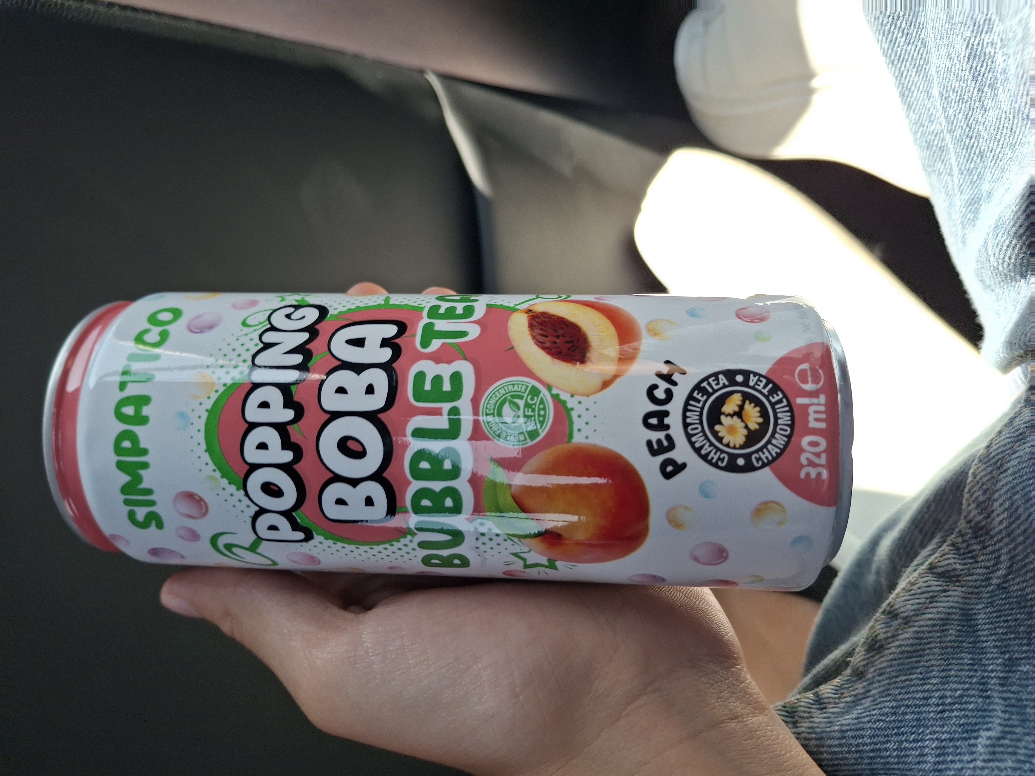 Peach Boba Bubble Tea