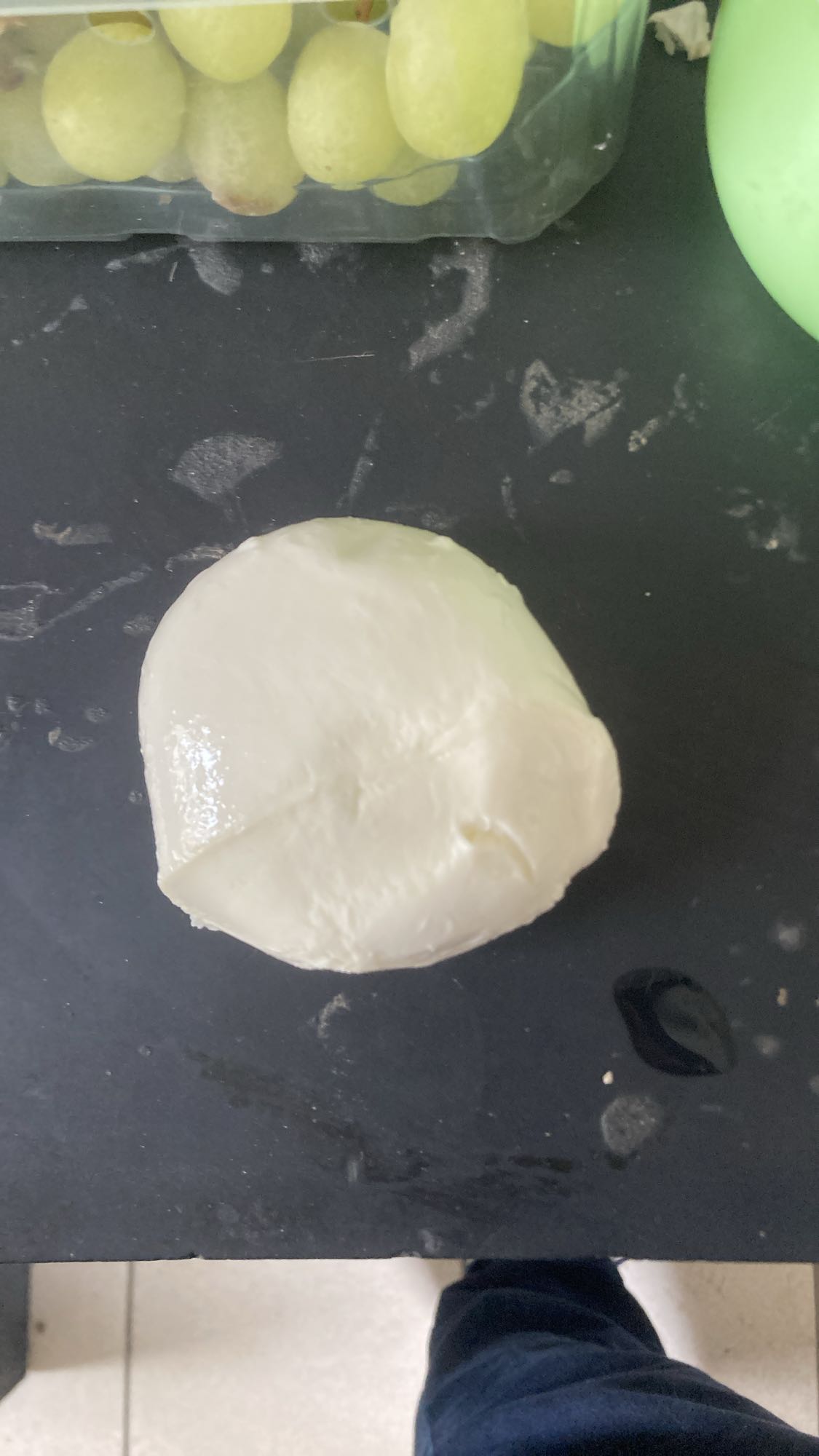 Mozzarella en druiven