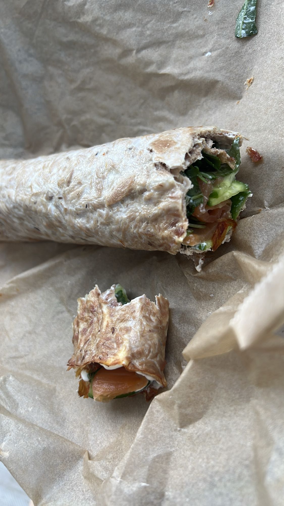 Gerookte zalm wrap