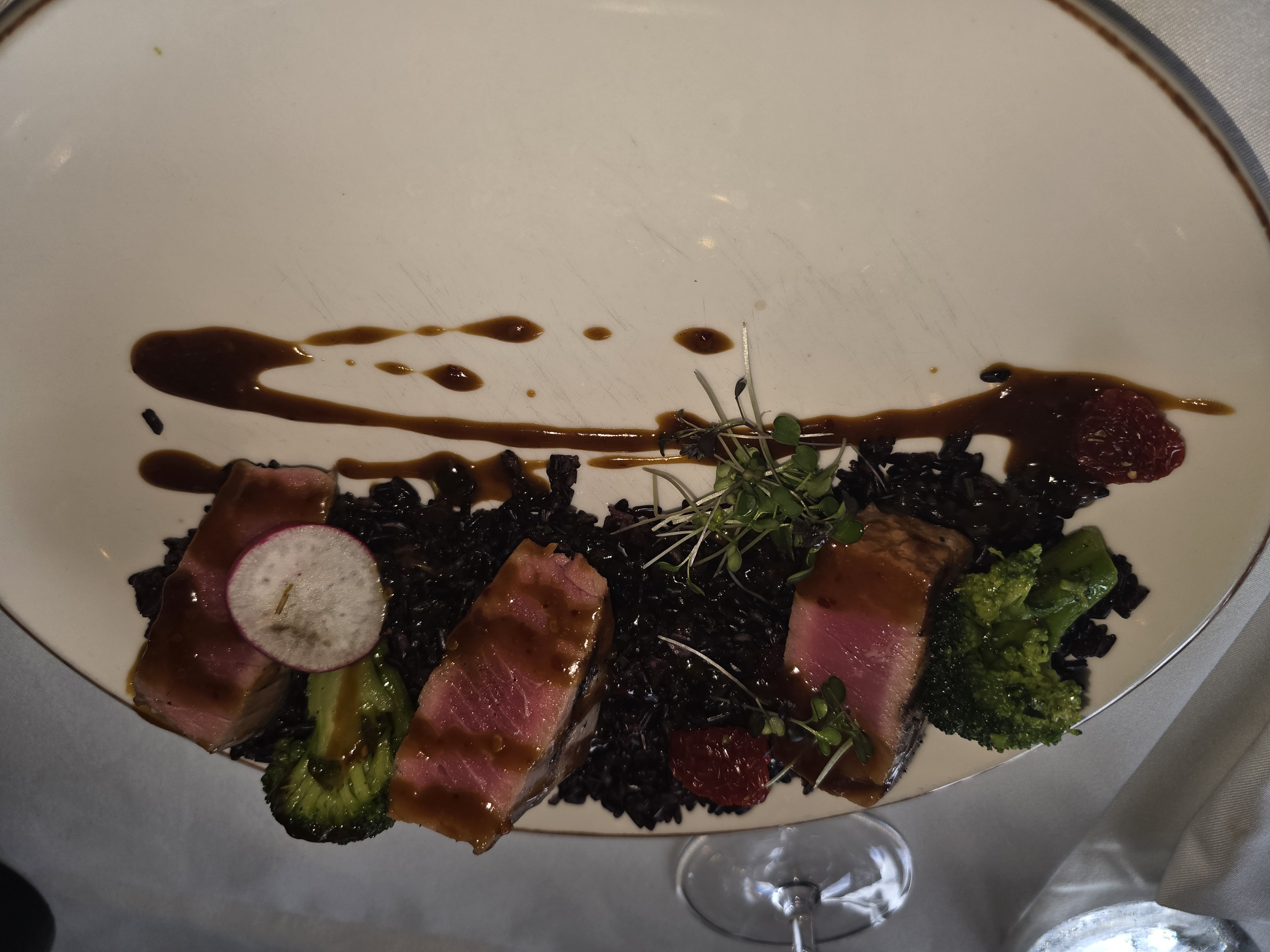 Seared Tuna with Black Rice