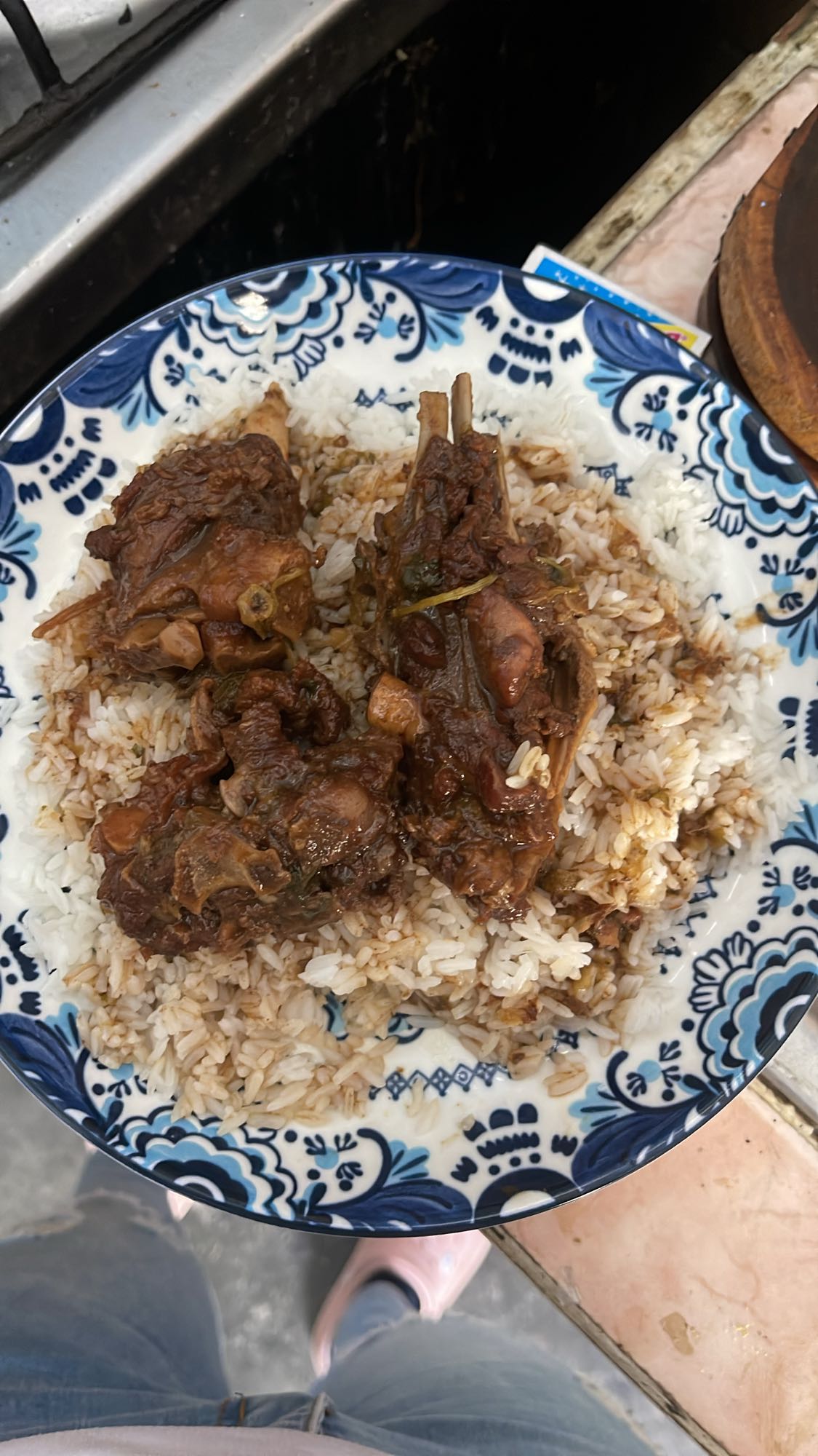 arroz con estofado de cordero