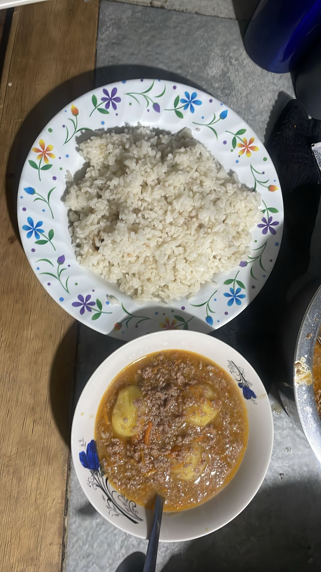 Rice with meat stew