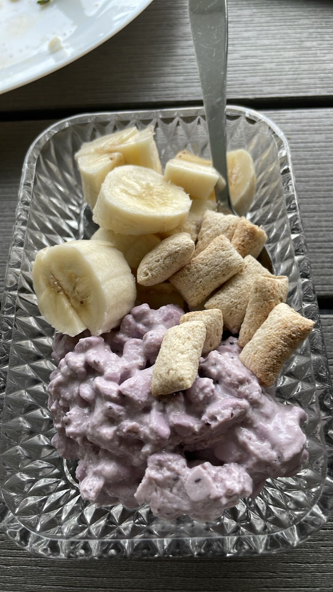 Kvarg med banan och flingor