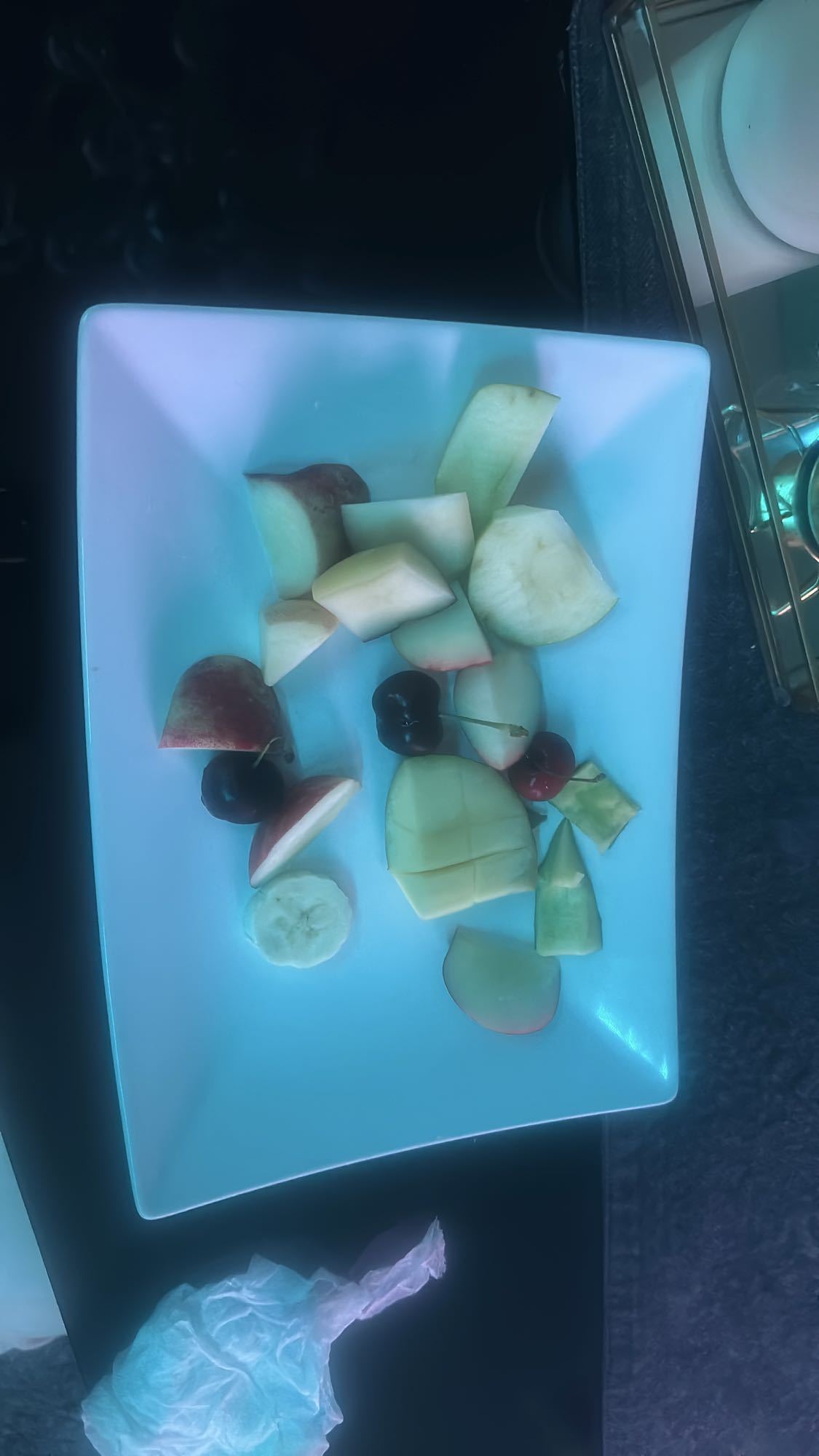 Fruktsallad tallrik