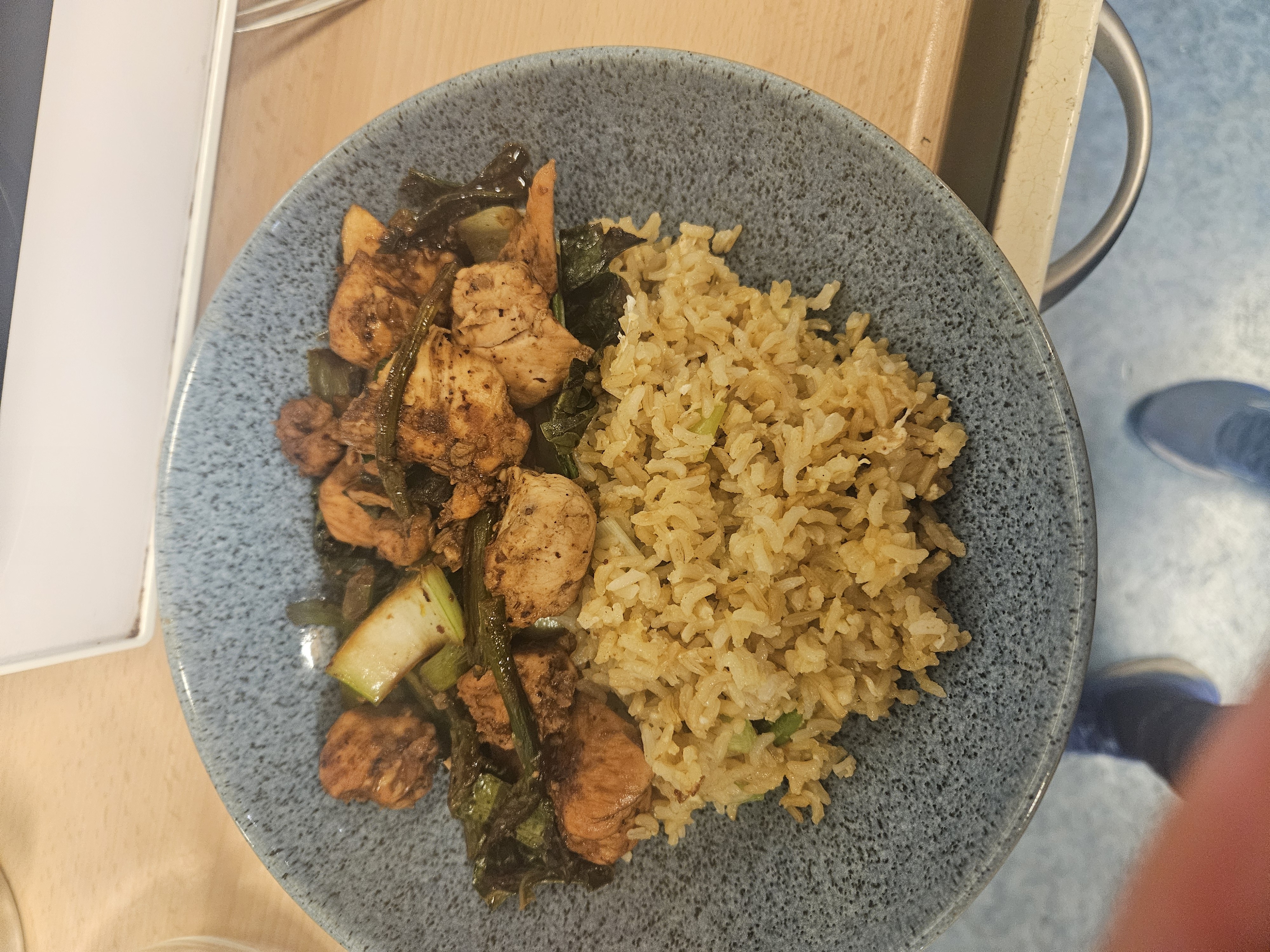 Chicken stir-fry with rice