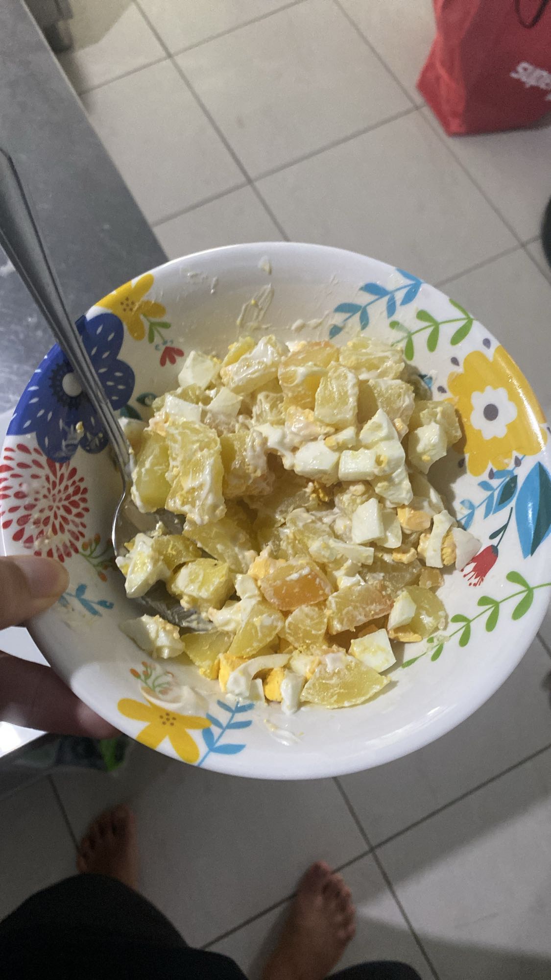 Ensalada de papa y huevo