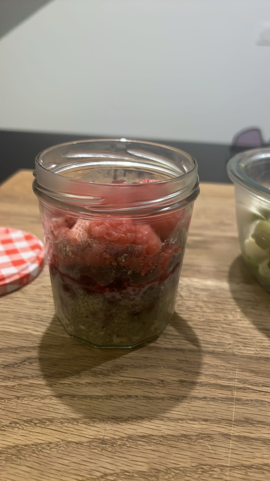Verrine chia framboise