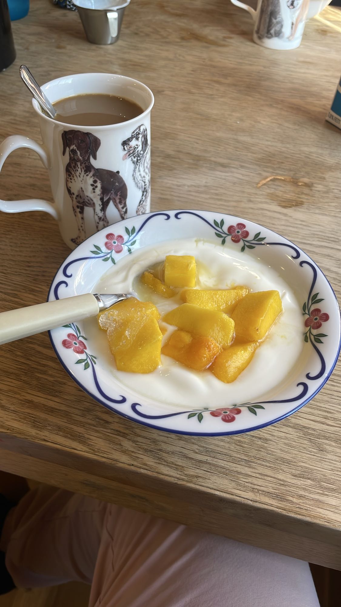 Yoghurt med mango och kaffe