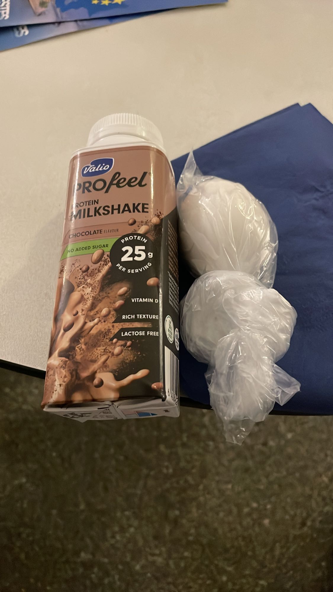 Proteindryck och kokta ägg