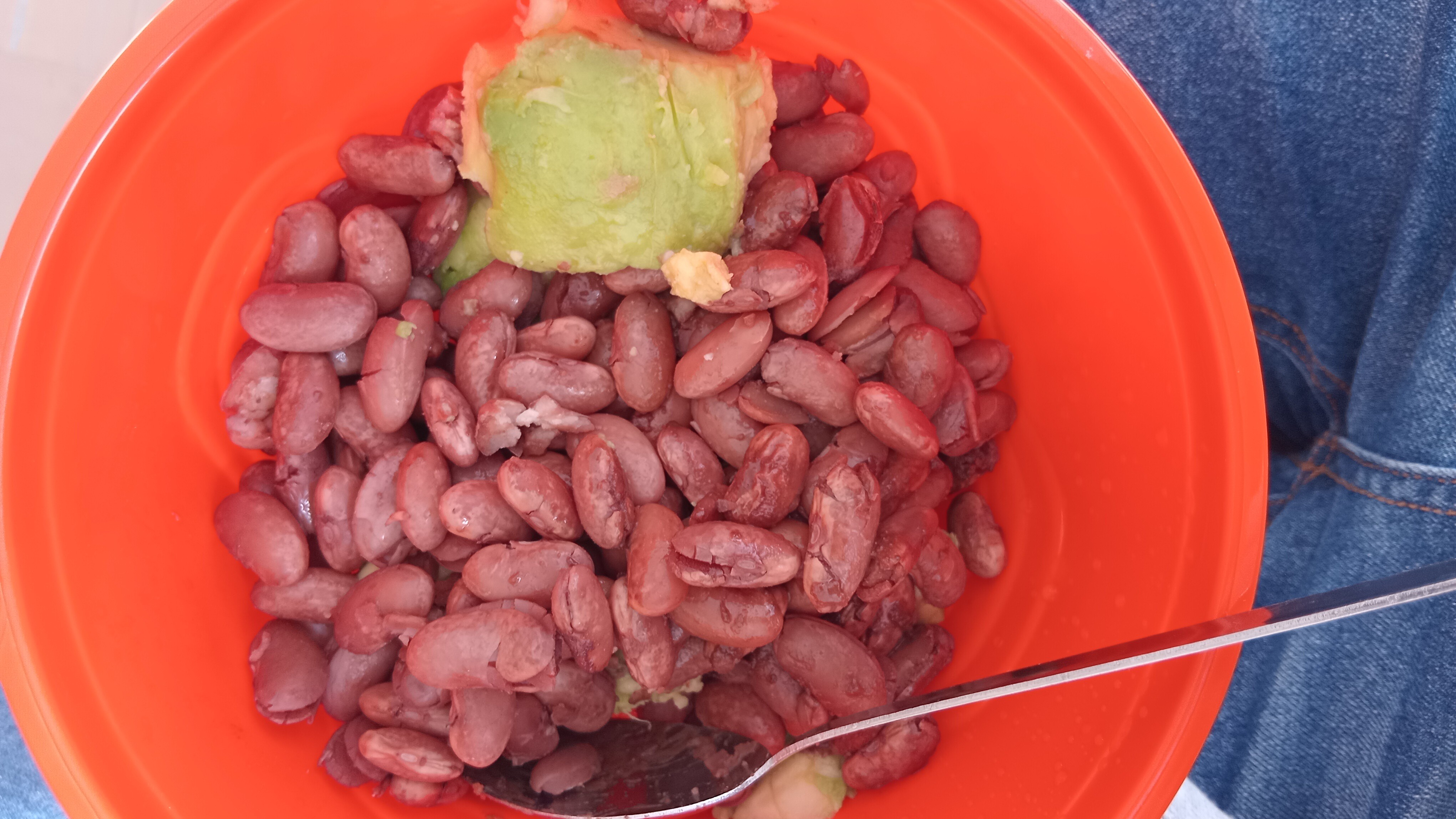 Beans with avocado