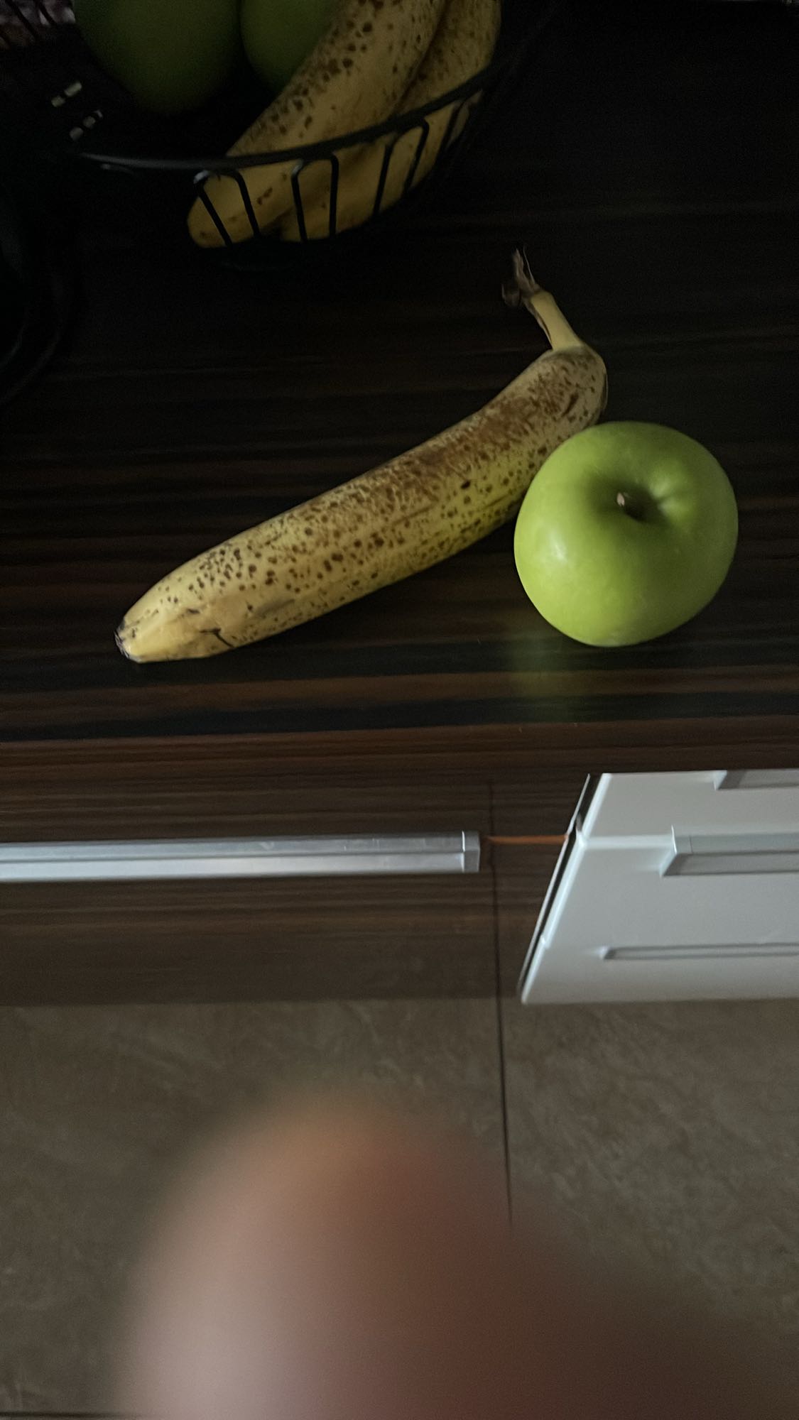 Banane und Apfel Snack