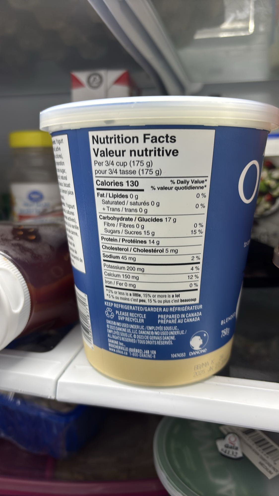 yogourt nature sucré