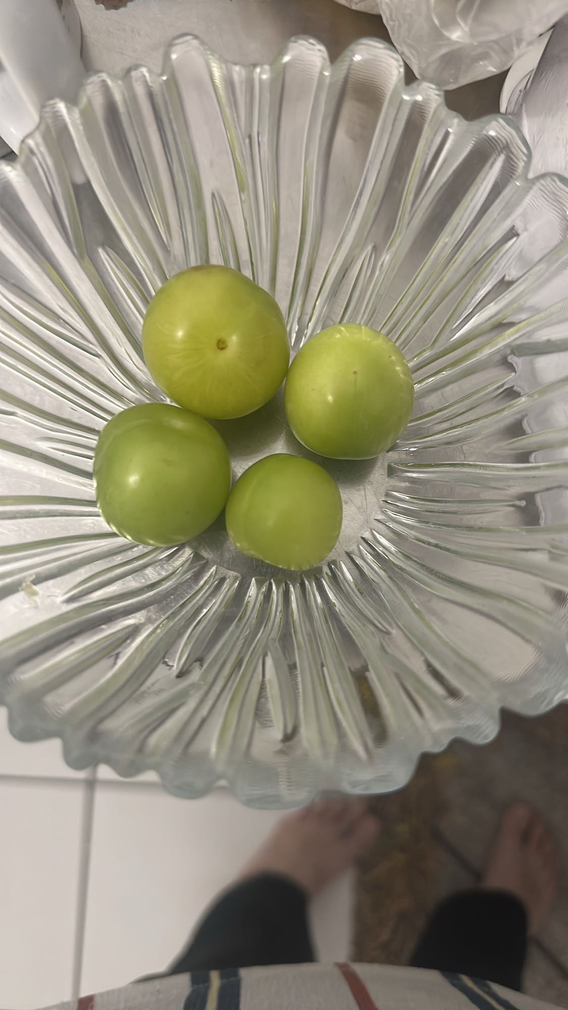 Yeşil erik tabağı