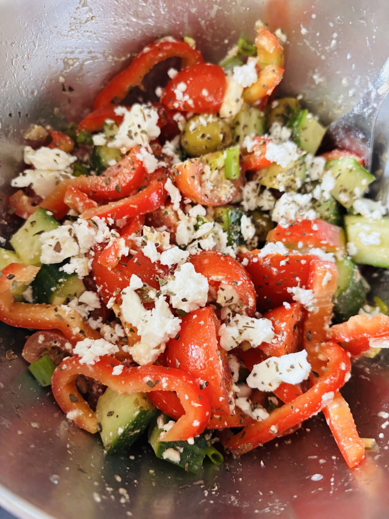Greek-style veggie salad