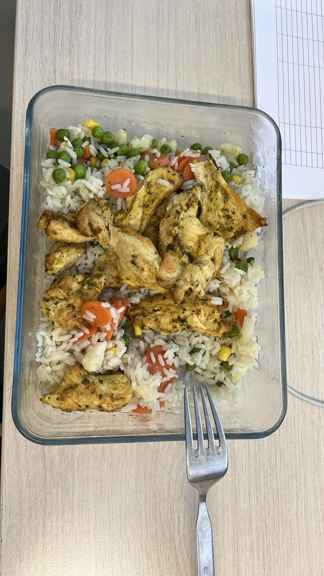 Kurczak z ryżem i warzywami
