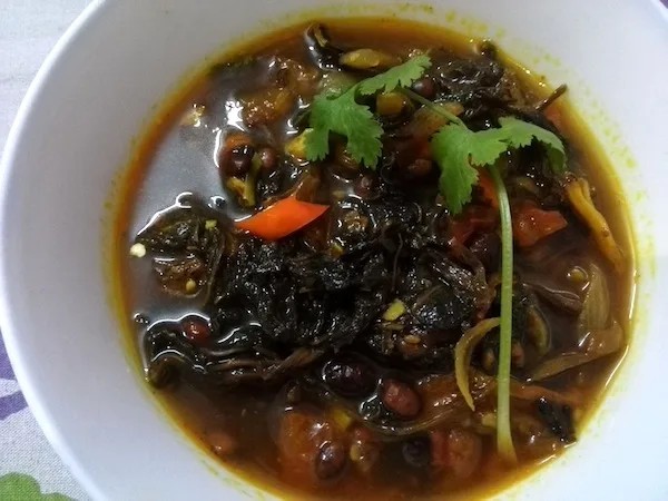 Spicy Bean Leaf Soup