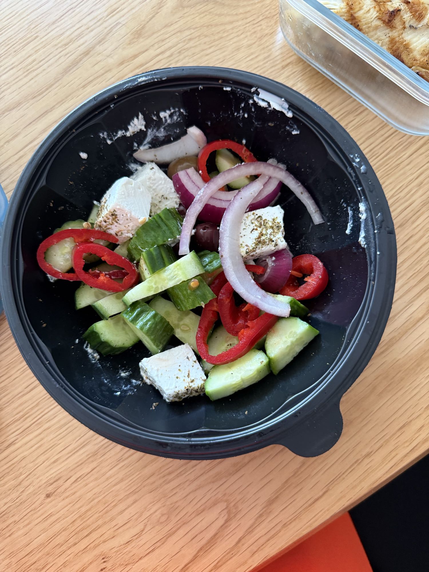 Greek-style salad bowl