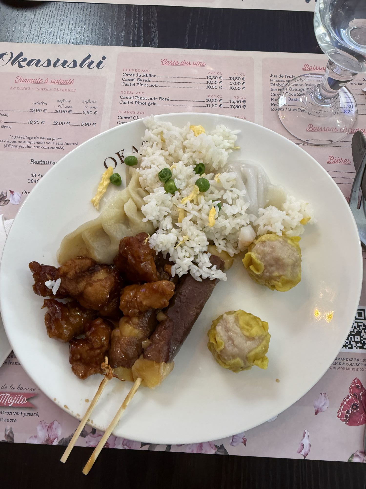 Assiette asiatique mixte