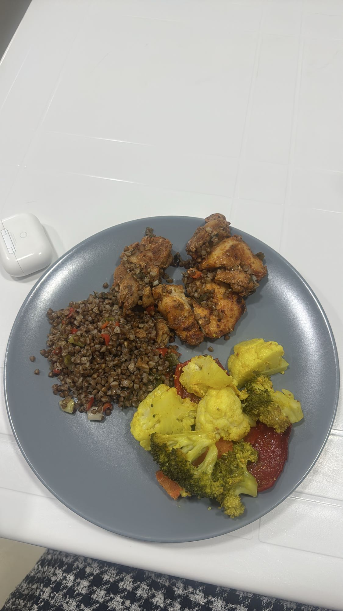 гречка с курицей и овощами