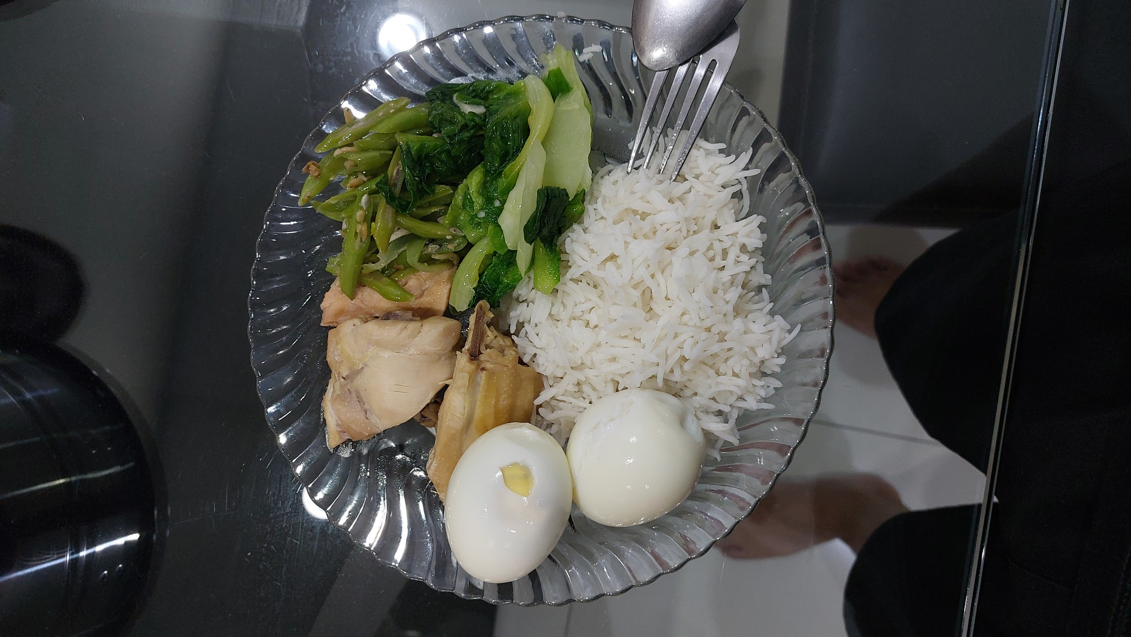 Boiled Egg Rice Plate