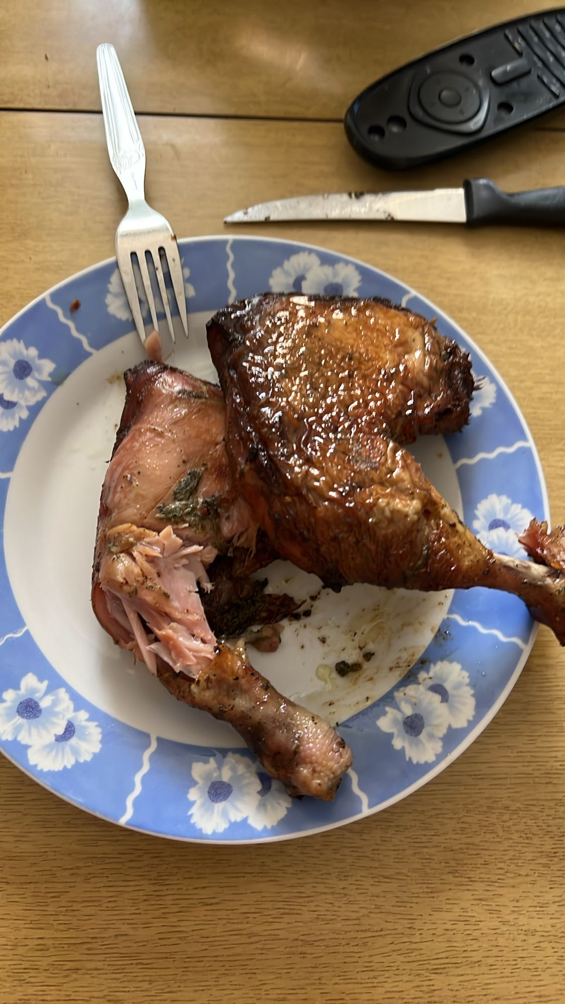 pierna de pavo asada