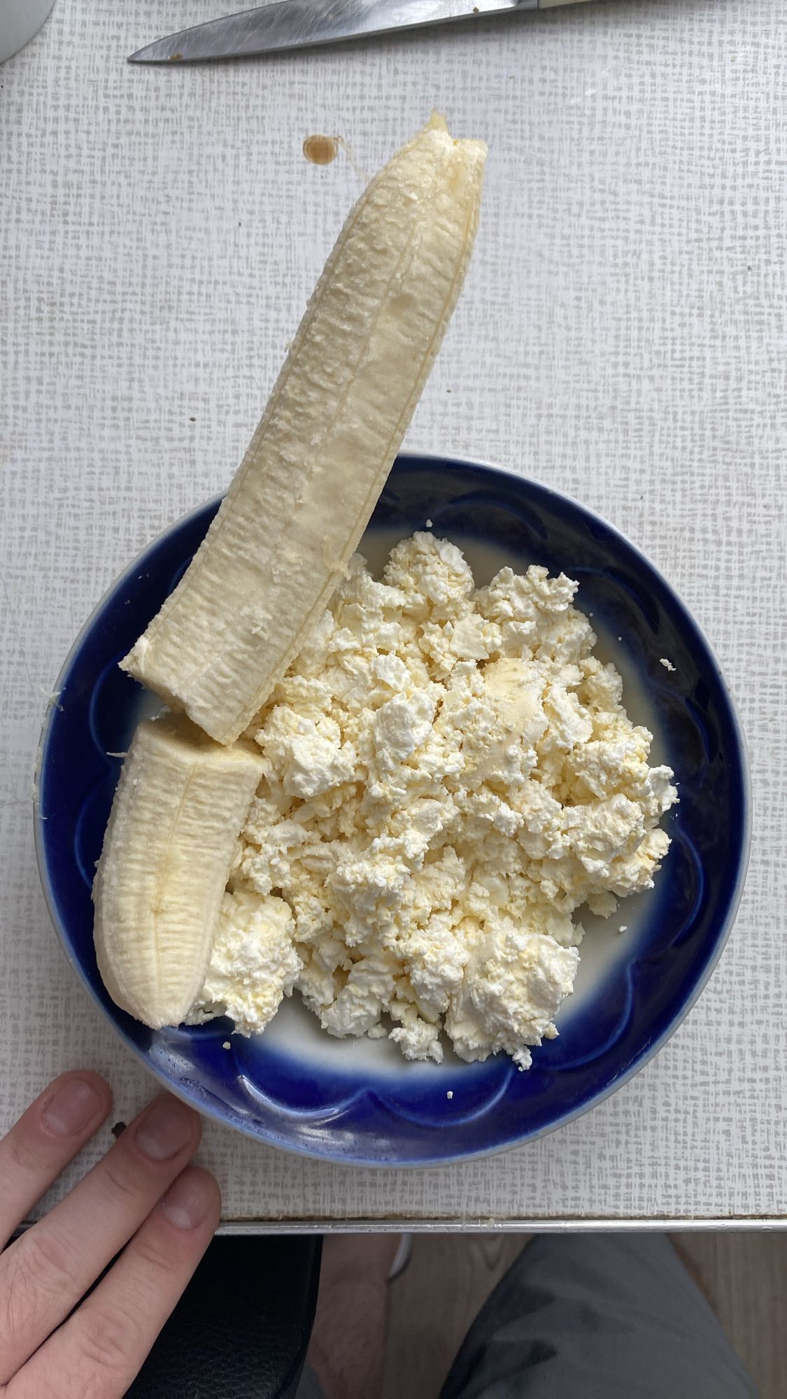 творог с бананом