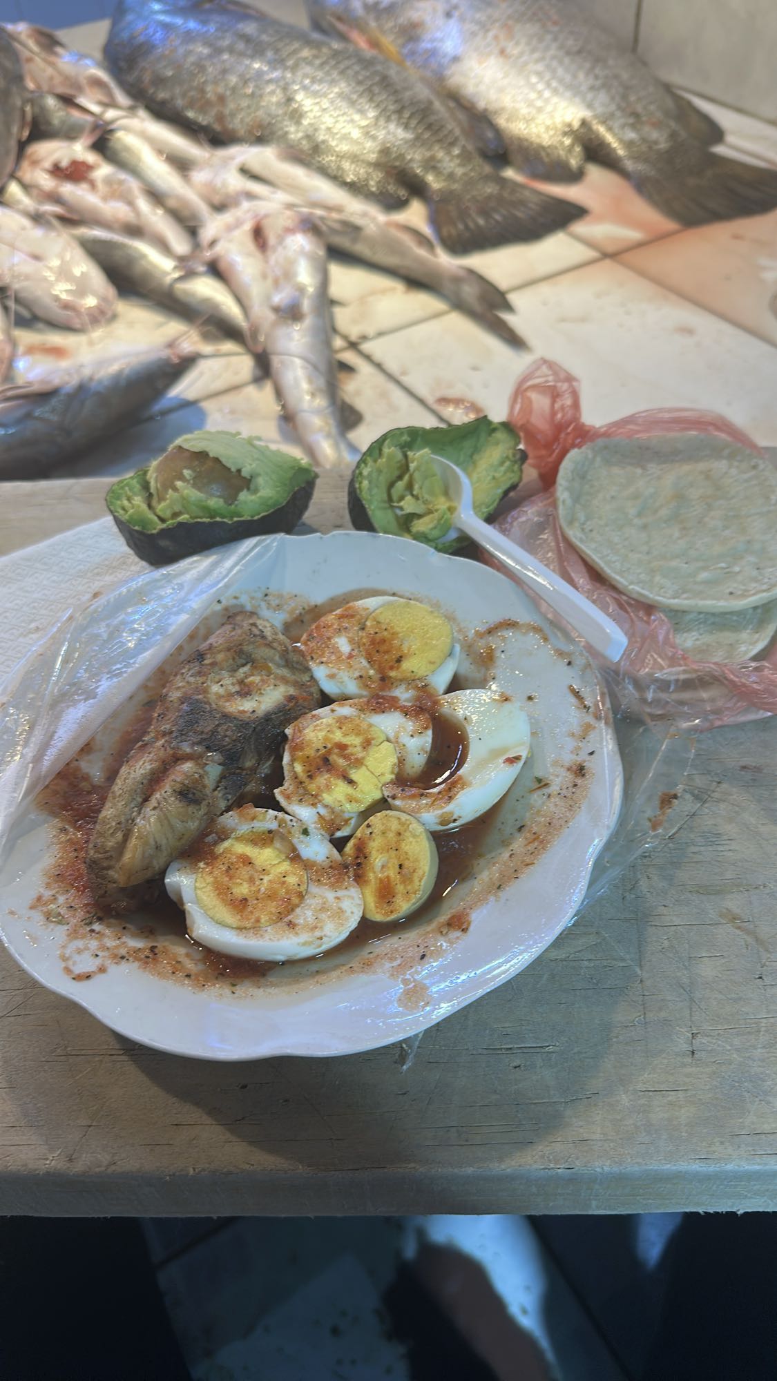 Huevos con pescado