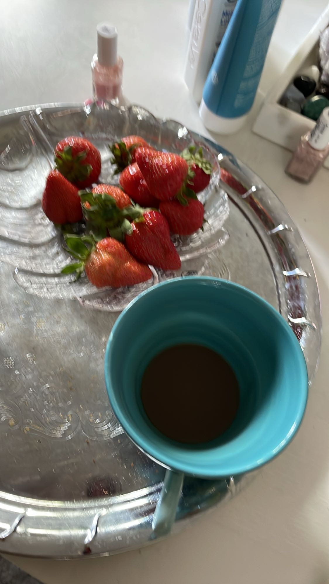 Jordgubbar och kaffe