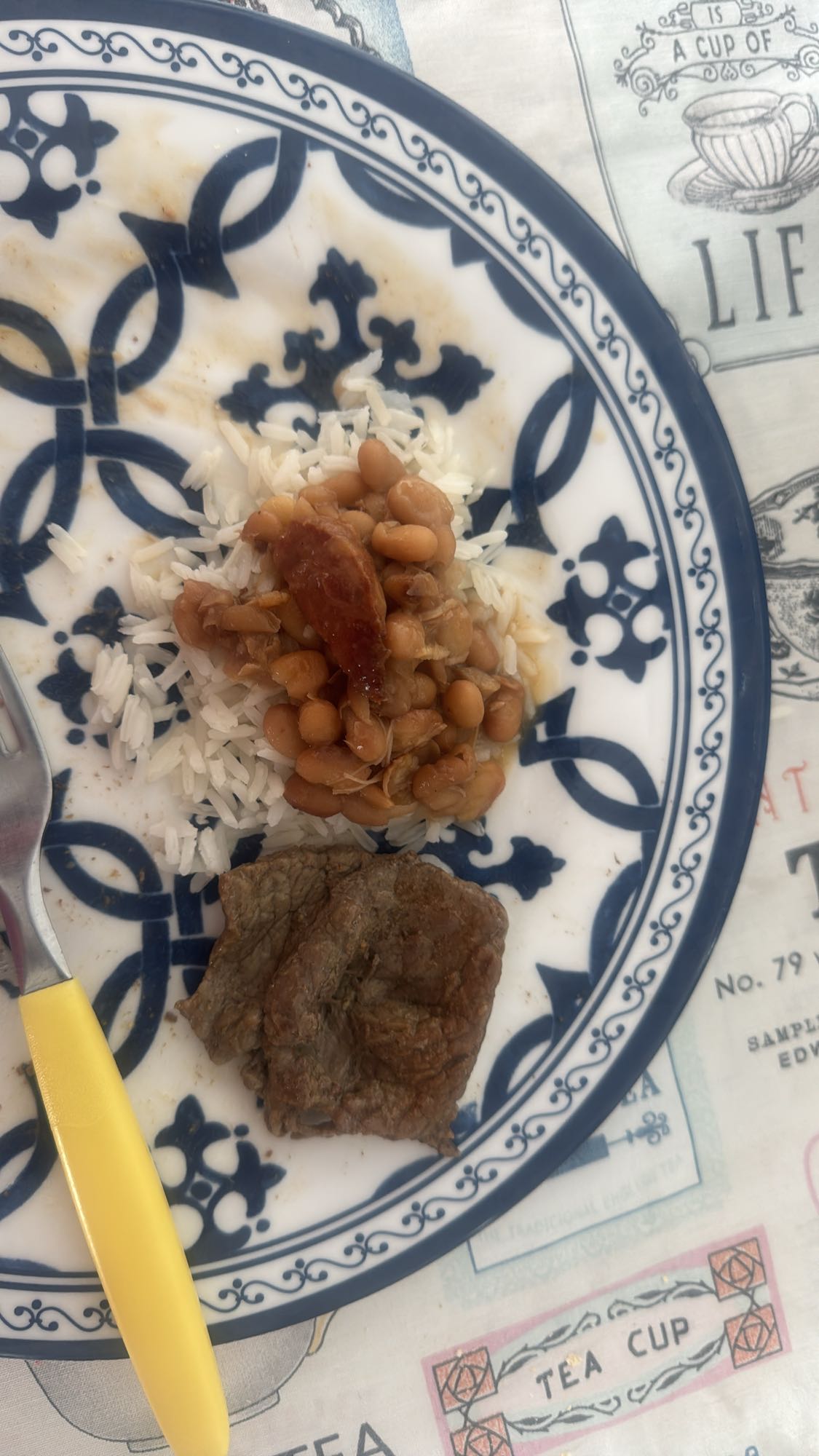 Arroz, feijão e carne