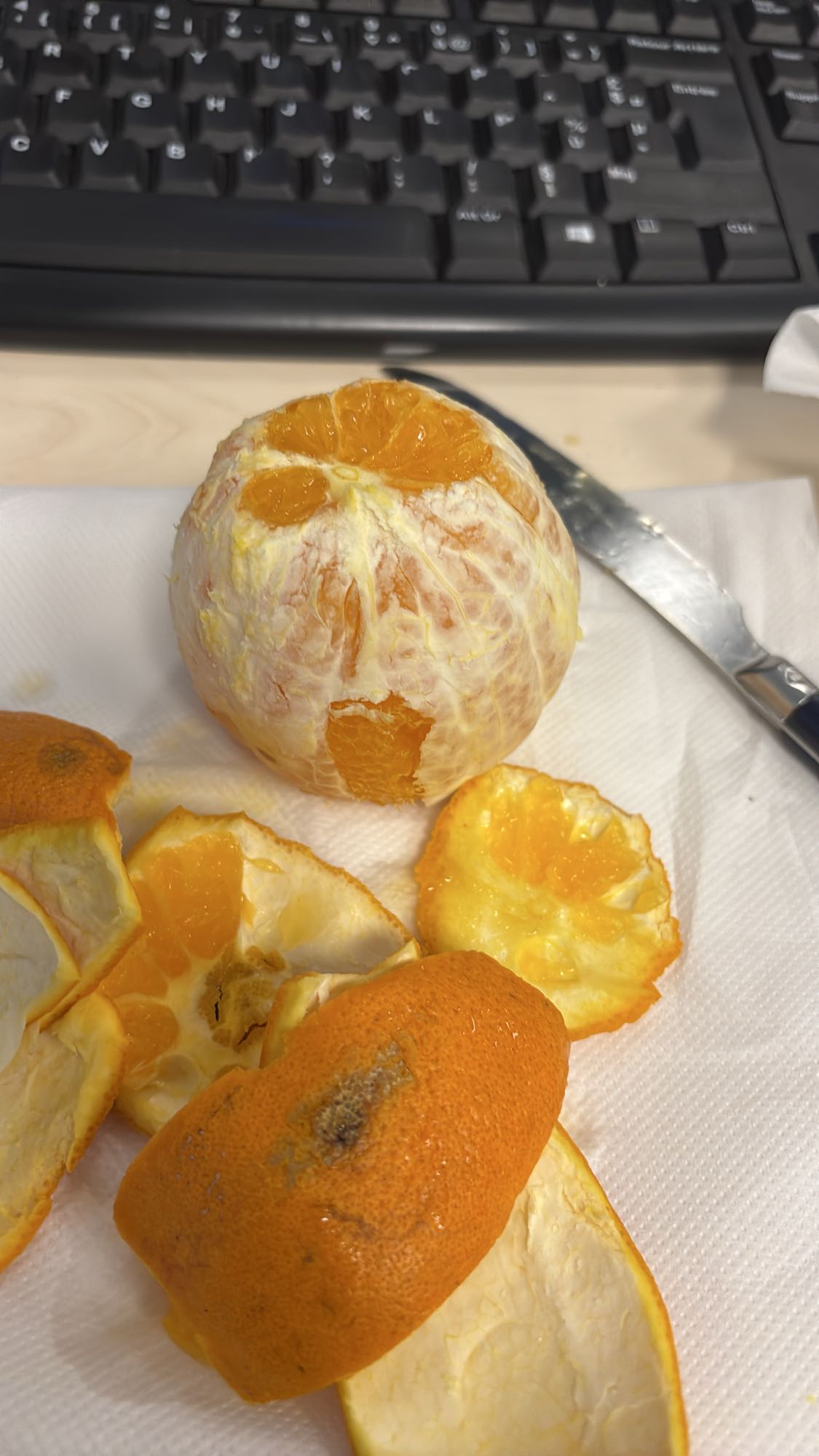 Mandarine épluchée