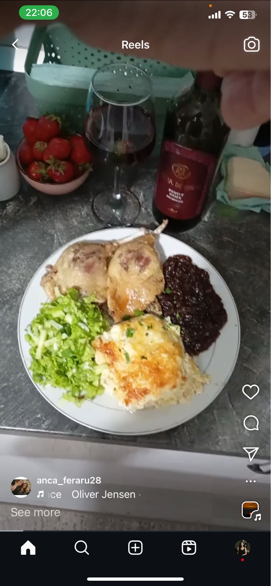 Duck confit dinner plate