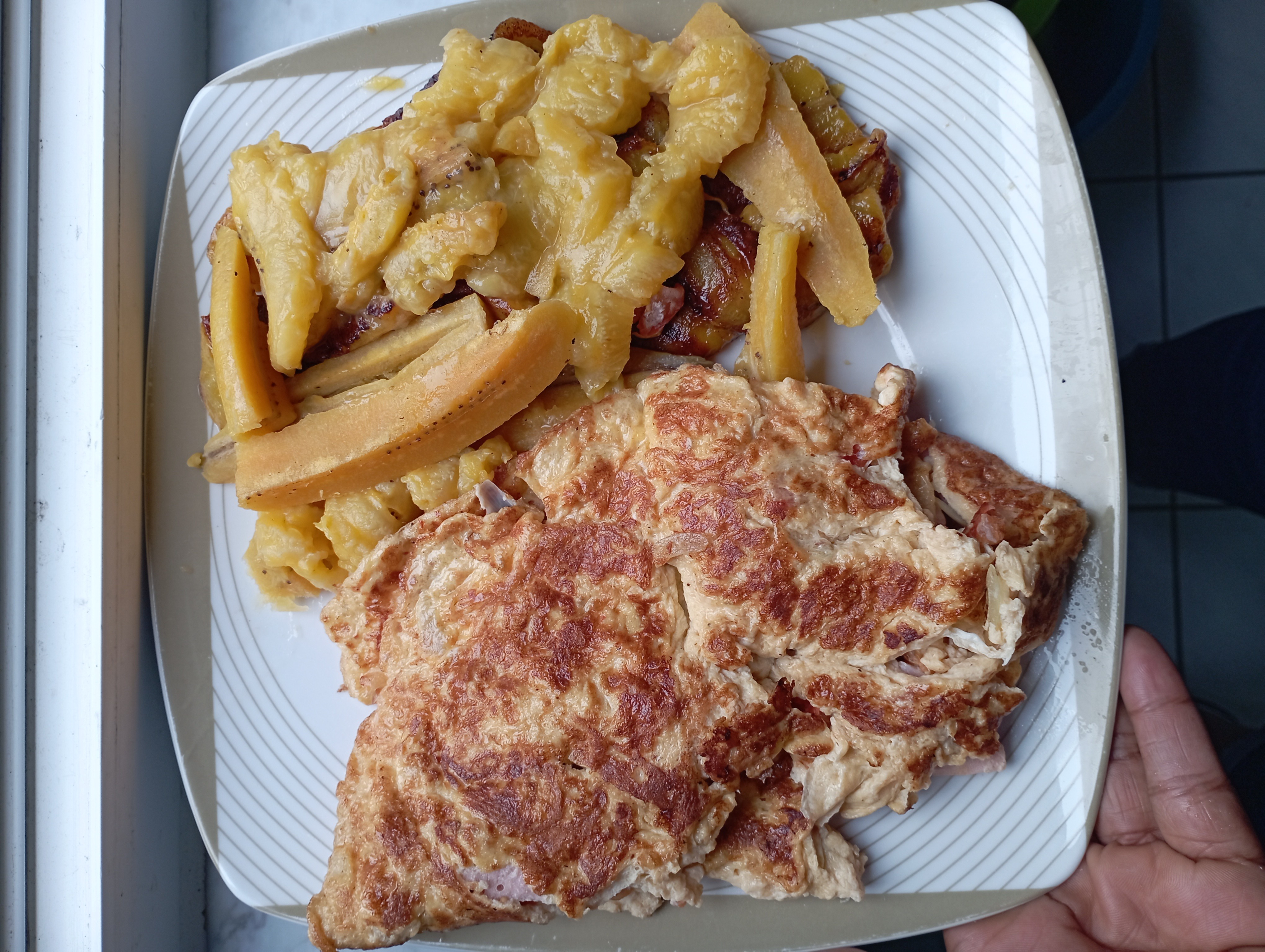 Plantains and Omelette