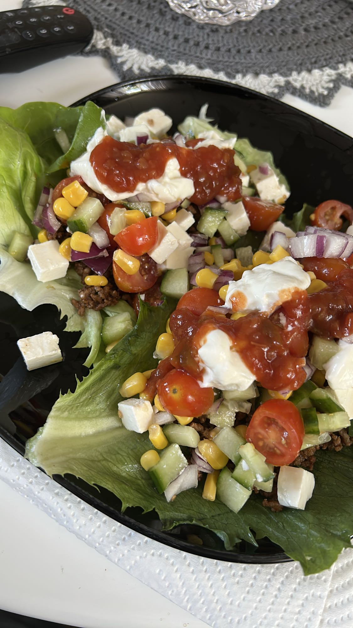 Salladswraps med köttfärs