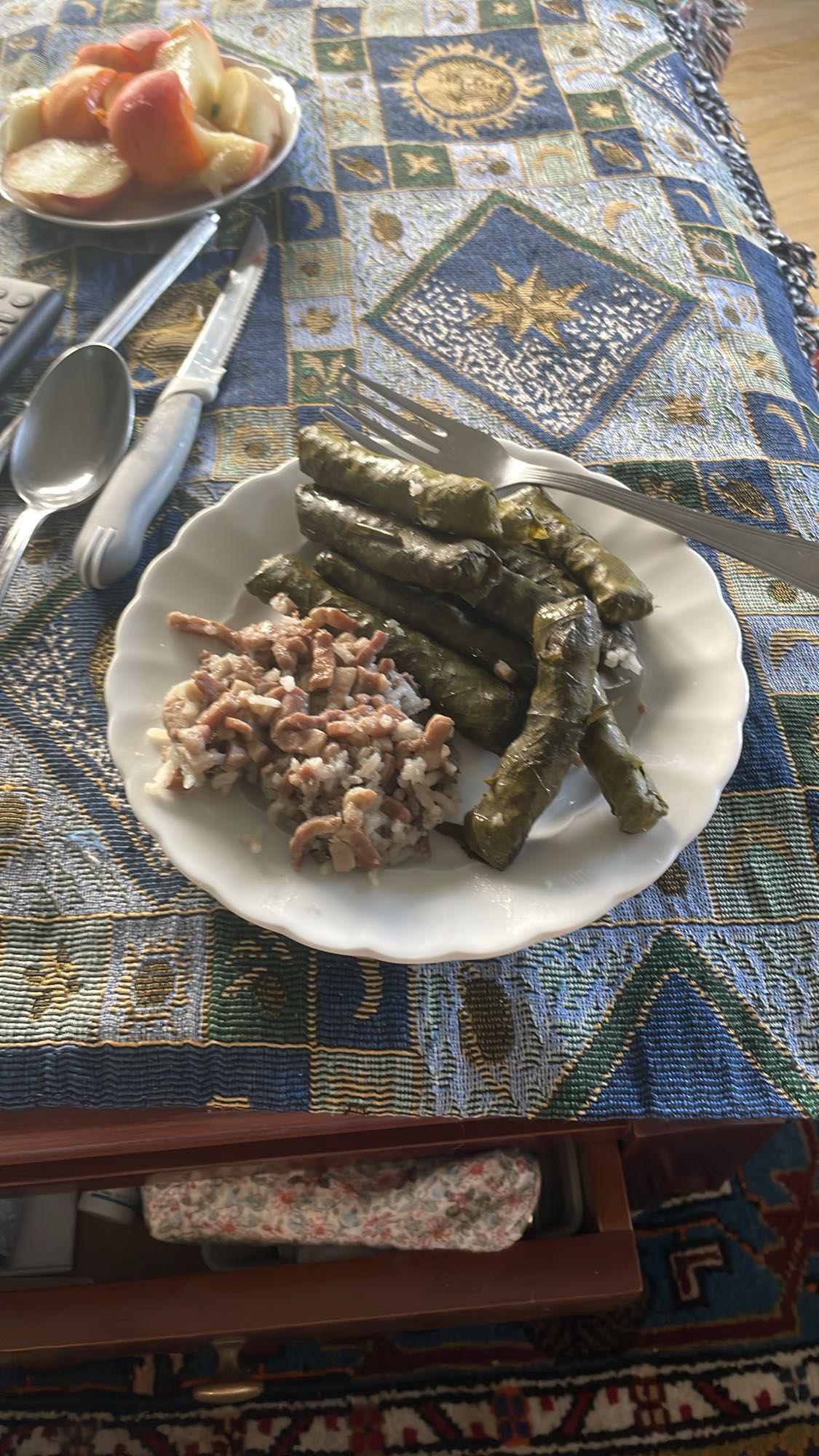 Stuffed grape leaves plate