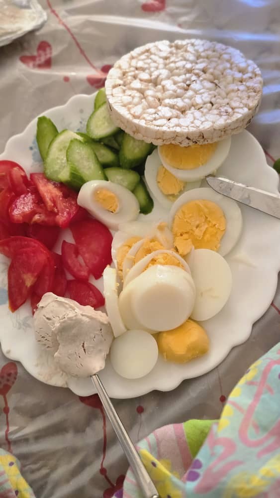 Egg Rice Cake Breakfast