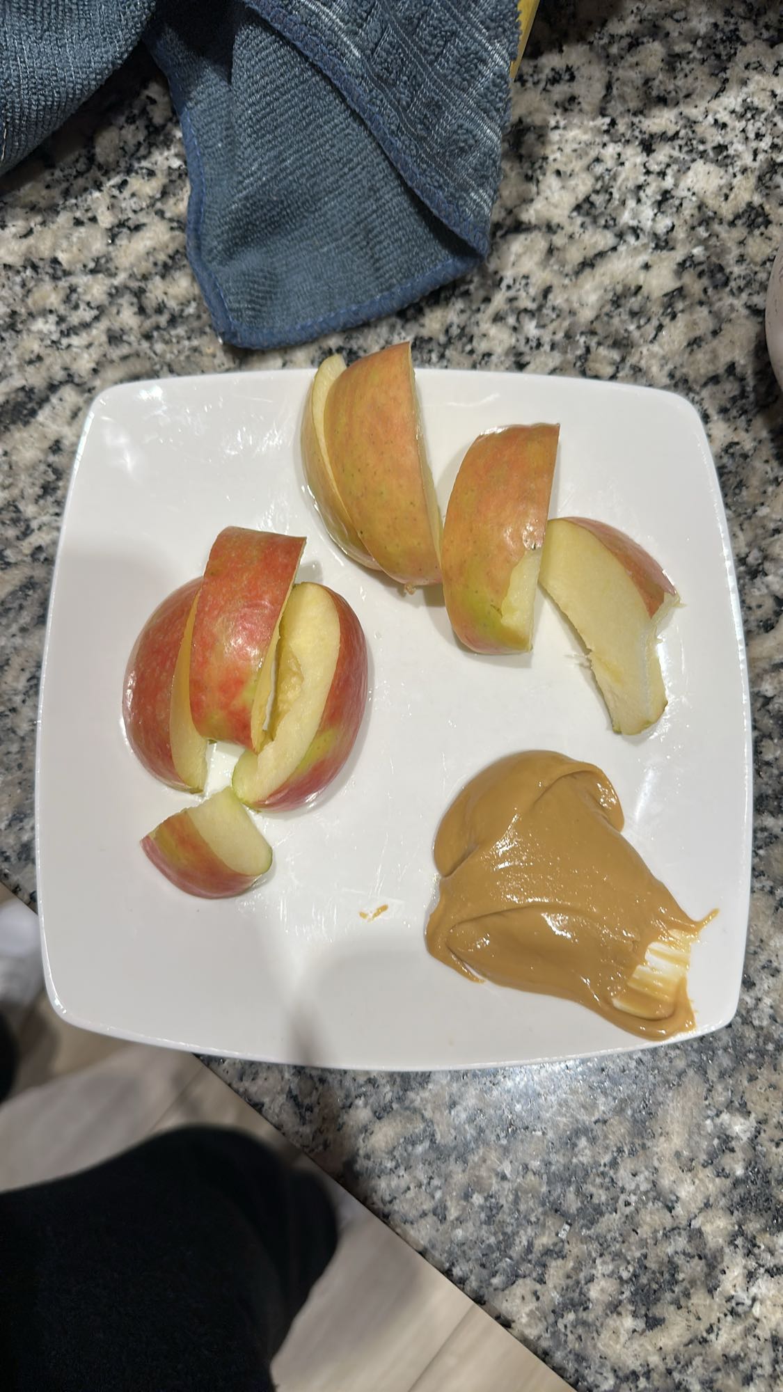 Manzana con mantequilla de maní