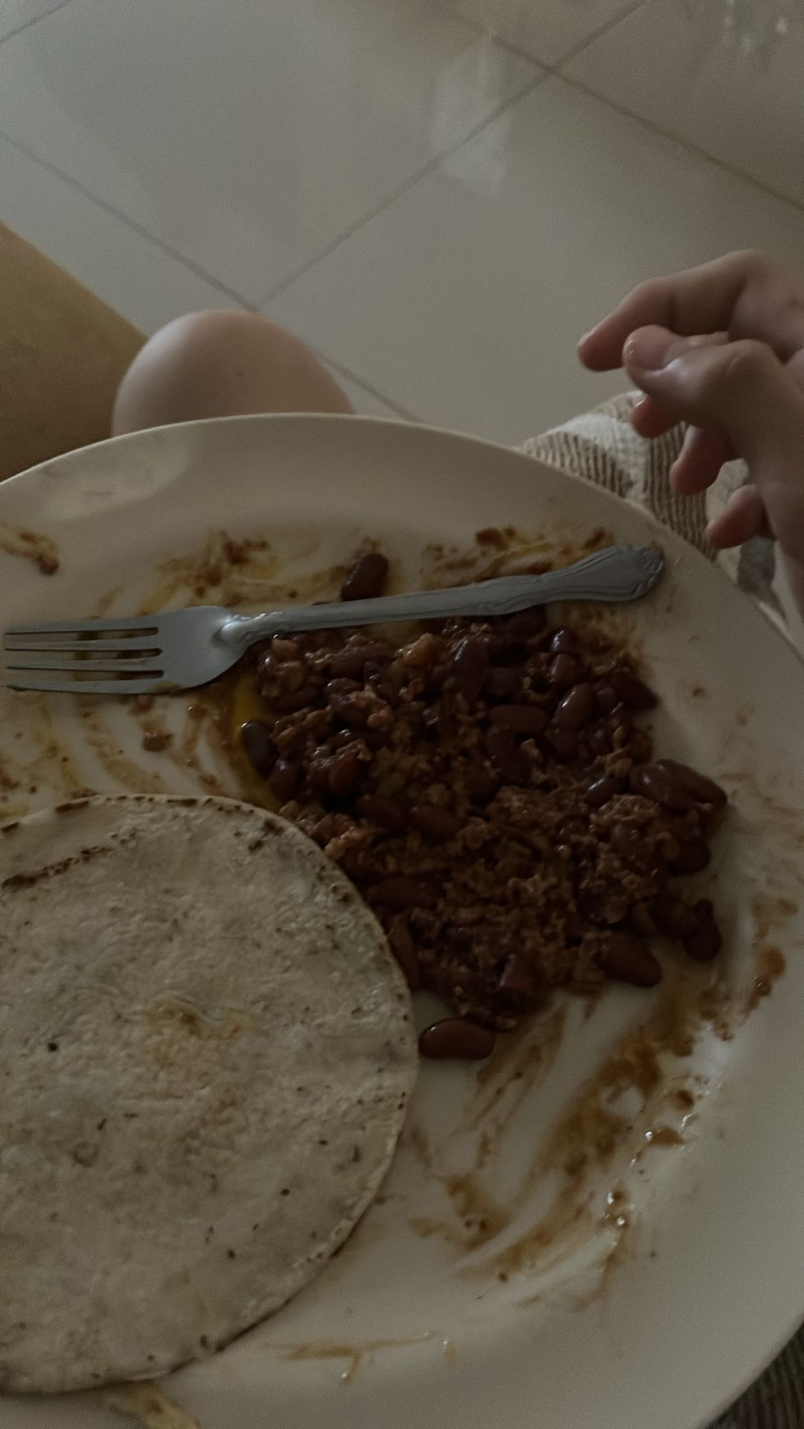 frijoles con tortilla