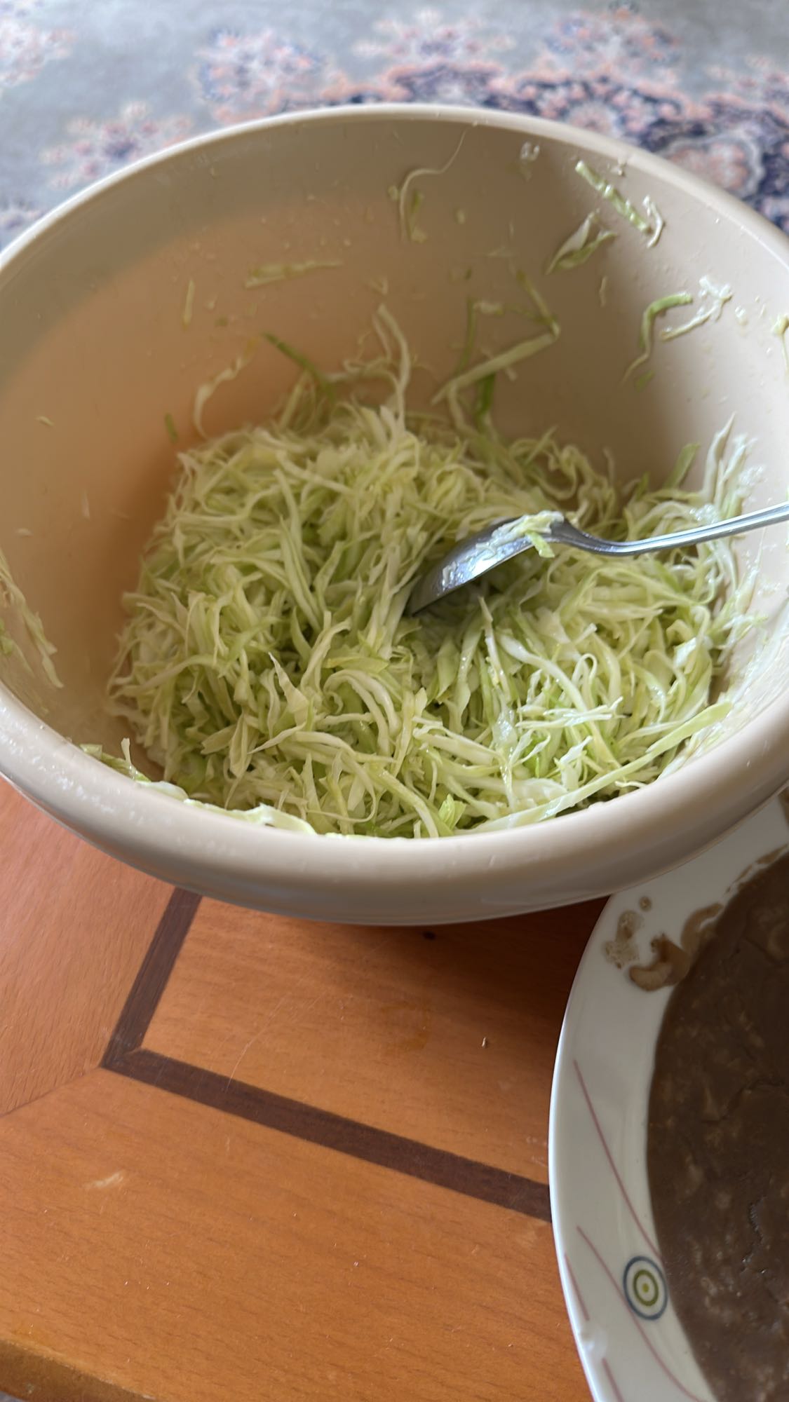 Cabbage salad & beans