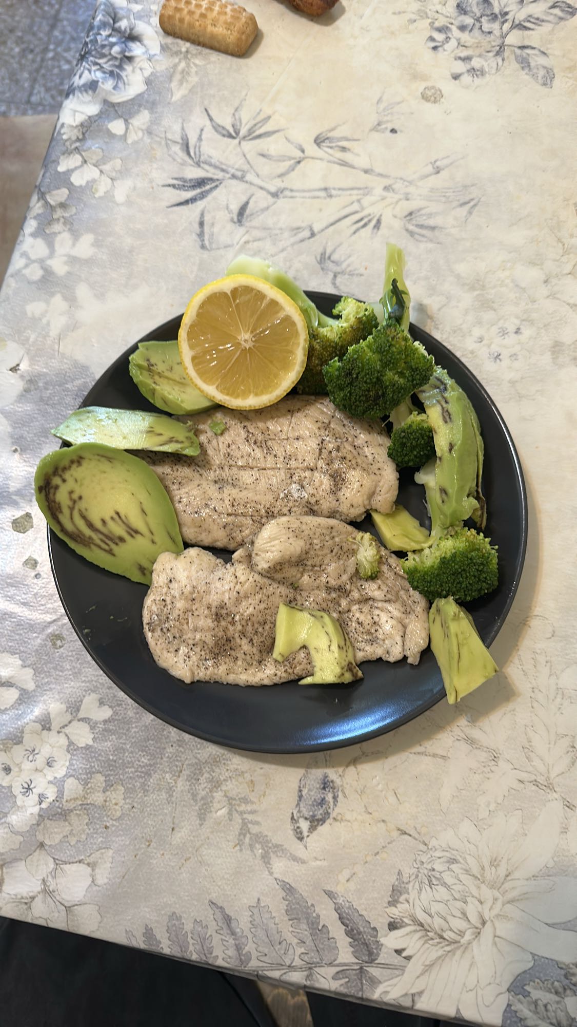 Chicken Avocado Broccoli Plate