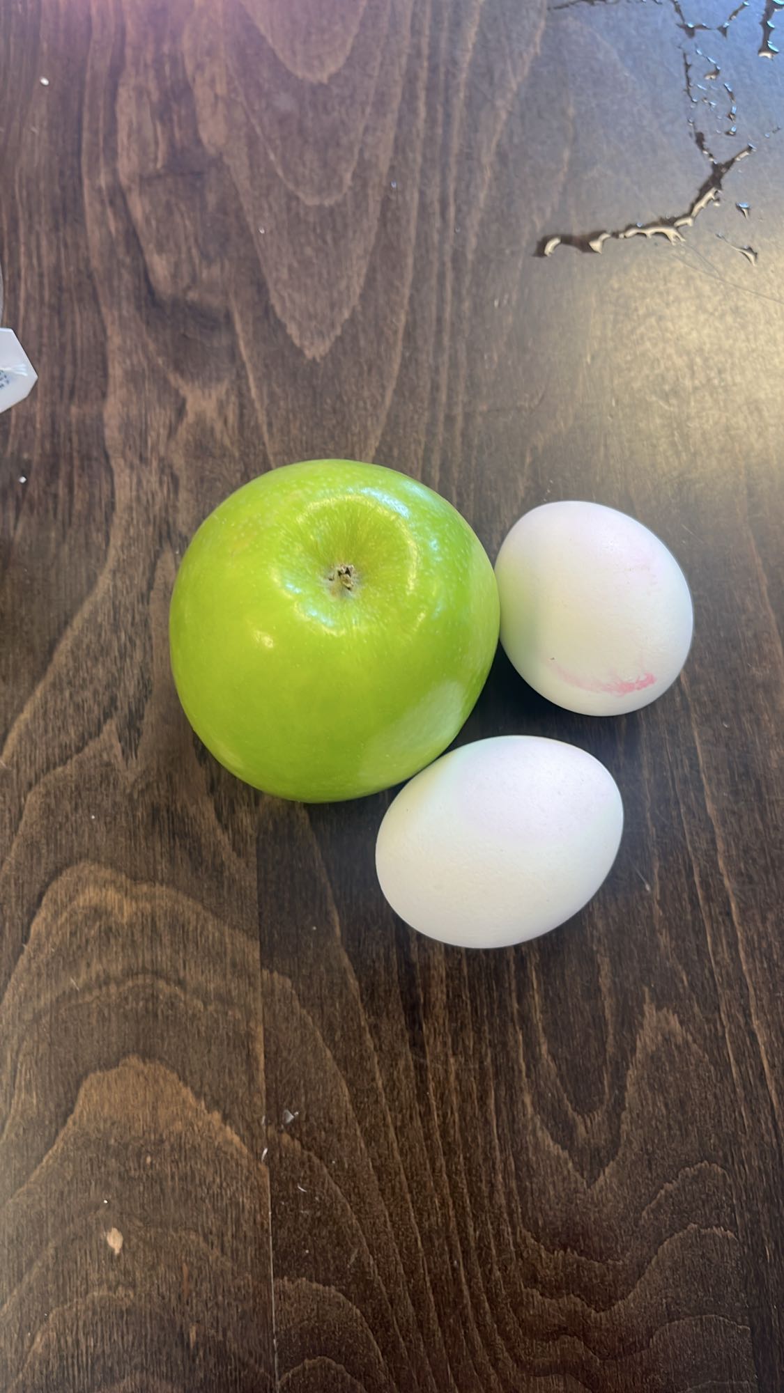 Groene appel en eieren